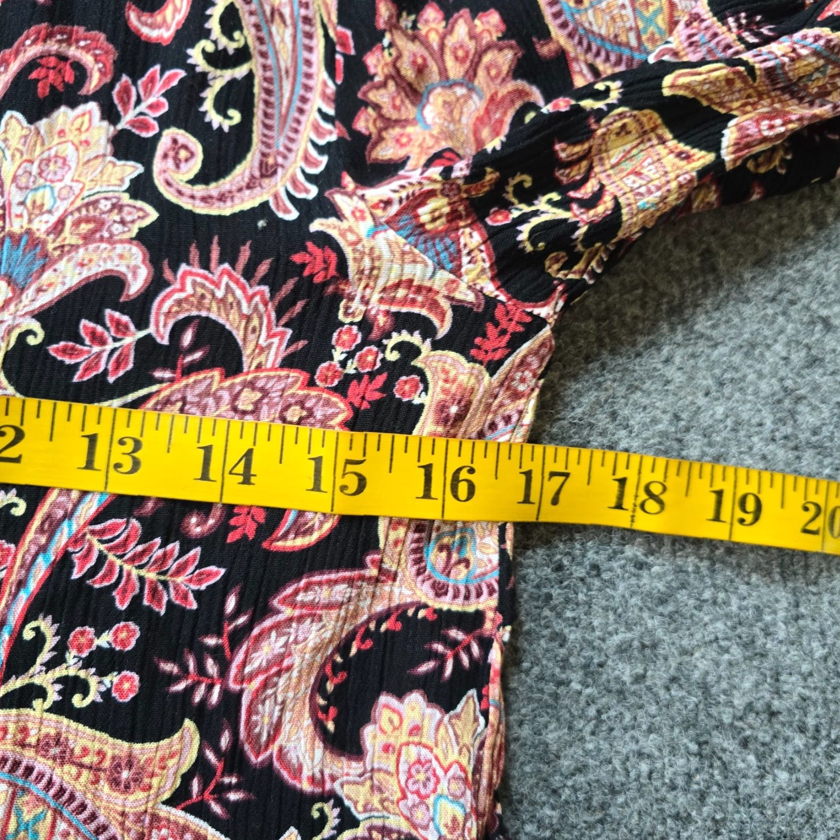Vintage Knox Rose Dress Womens Size Small Black Yellow Paisley Peasant A Line Casual Size S / US 4 / IT 40 - 5 Thumbnail