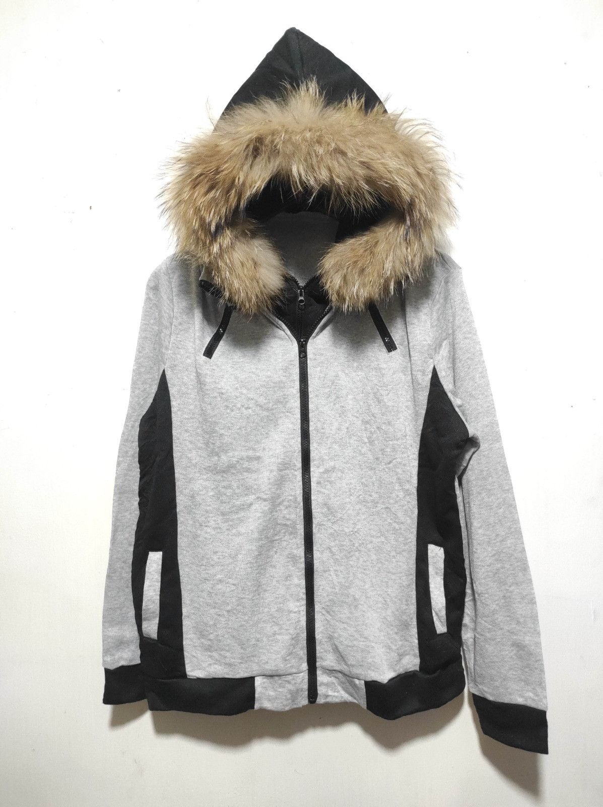 Japanese Brand Unbrand Gray double layer zip fur hoodie ifsix LGB style Size US M / EU 48-50 / 2 - 7 Thumbnail