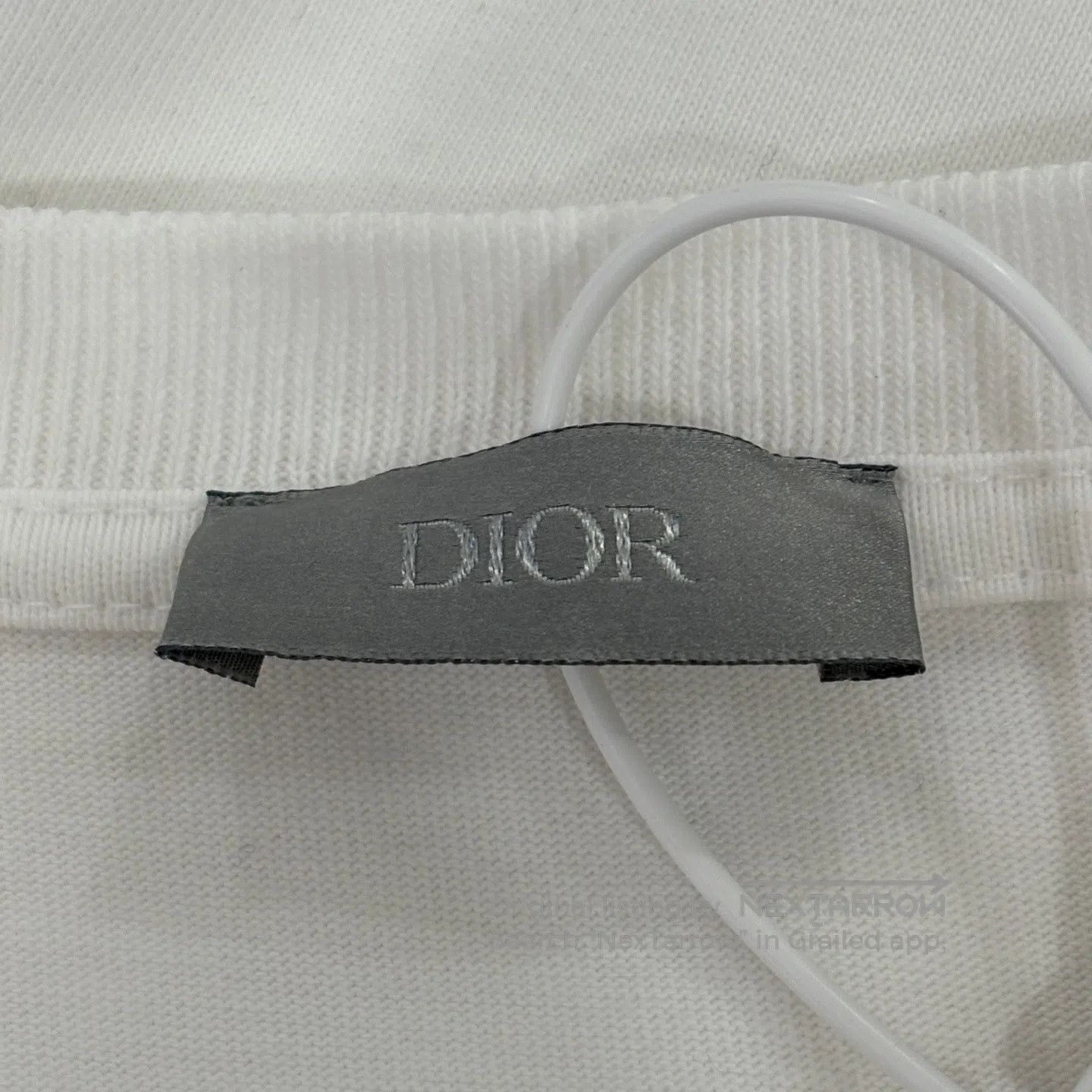 Dior Dior White shirt with letter embroidery logo and short sle Size US XL / EU 56 / 4 - 3 Thumbnail
