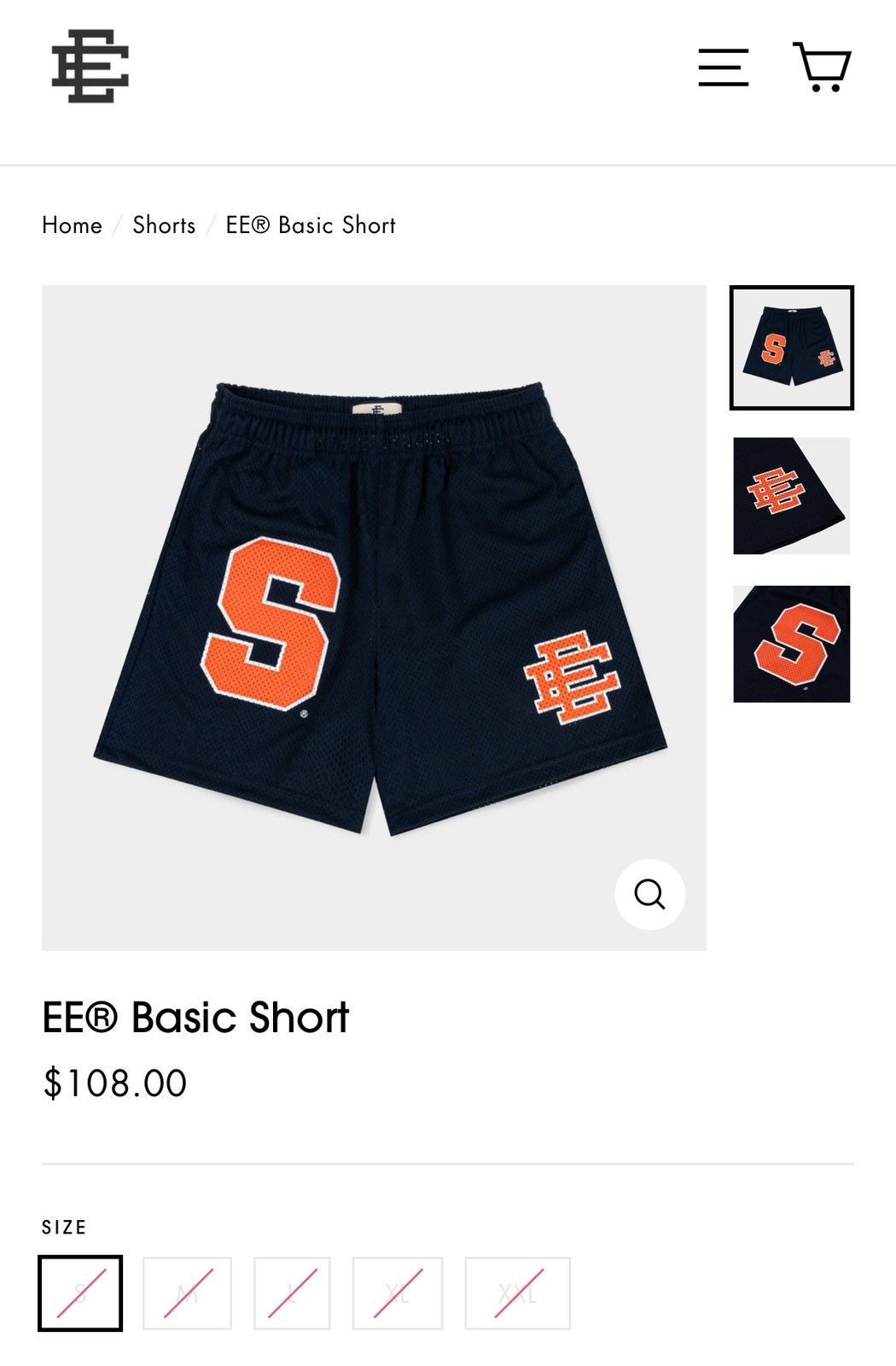 Eric Emanuel × NCAA Eric Emanuel Syracuse Basic Shorts Large Size US 34 / EU 50 - 7 Thumbnail