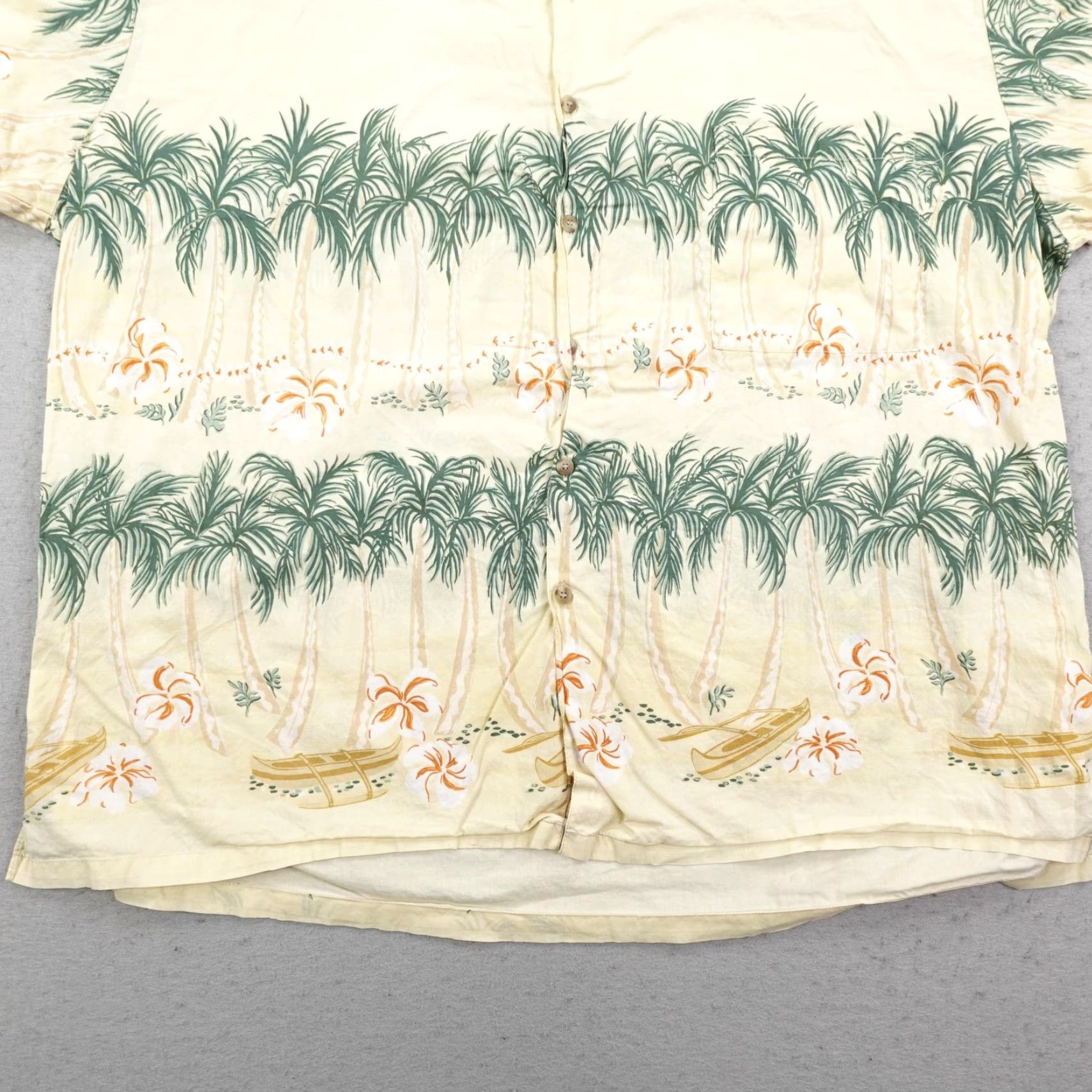 Vintage VINTAGE Kahala Shirt Mens 2XL Beige Hawaiian John Severson Palm Tree Aloha Camp Island Shirt Size US XXL / EU 58 / 5 - 3 Thumbnail