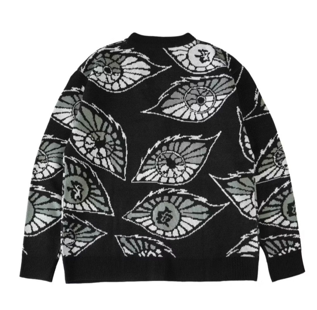 Japanese Brand Black colour demon slayer kokushibo knitwear sweater Size US L / EU 52-54 / 3 - 4 Thumbnail
