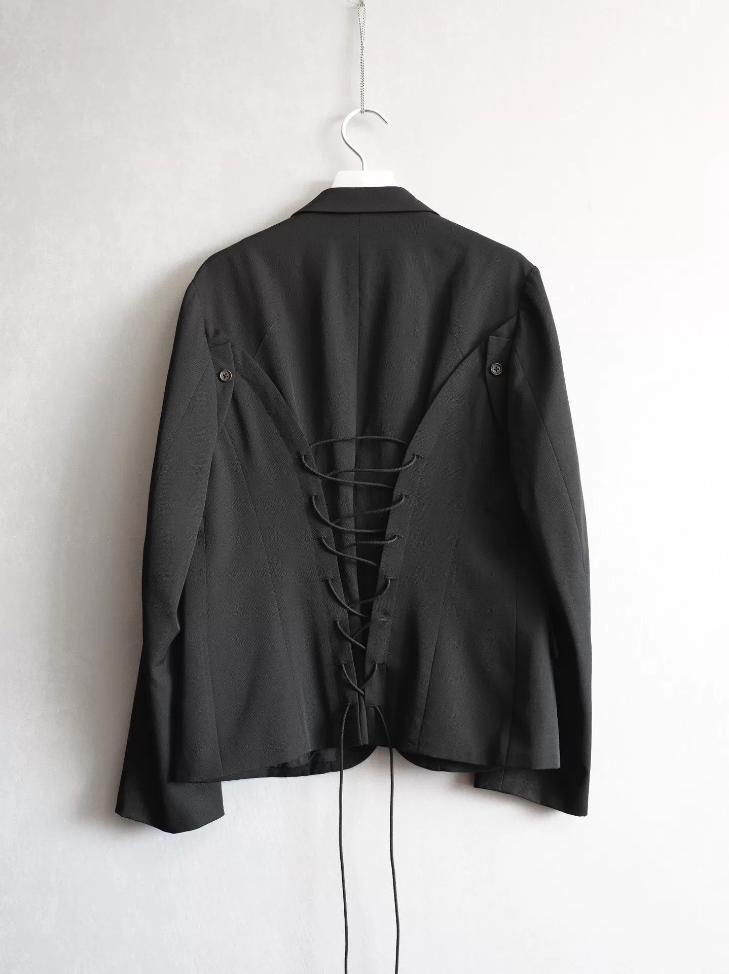 Yohji Yamamoto yohji yamamoto 04ss laced back jacket Size US S / EU 44-46 / 1 - 1 Thumbnail