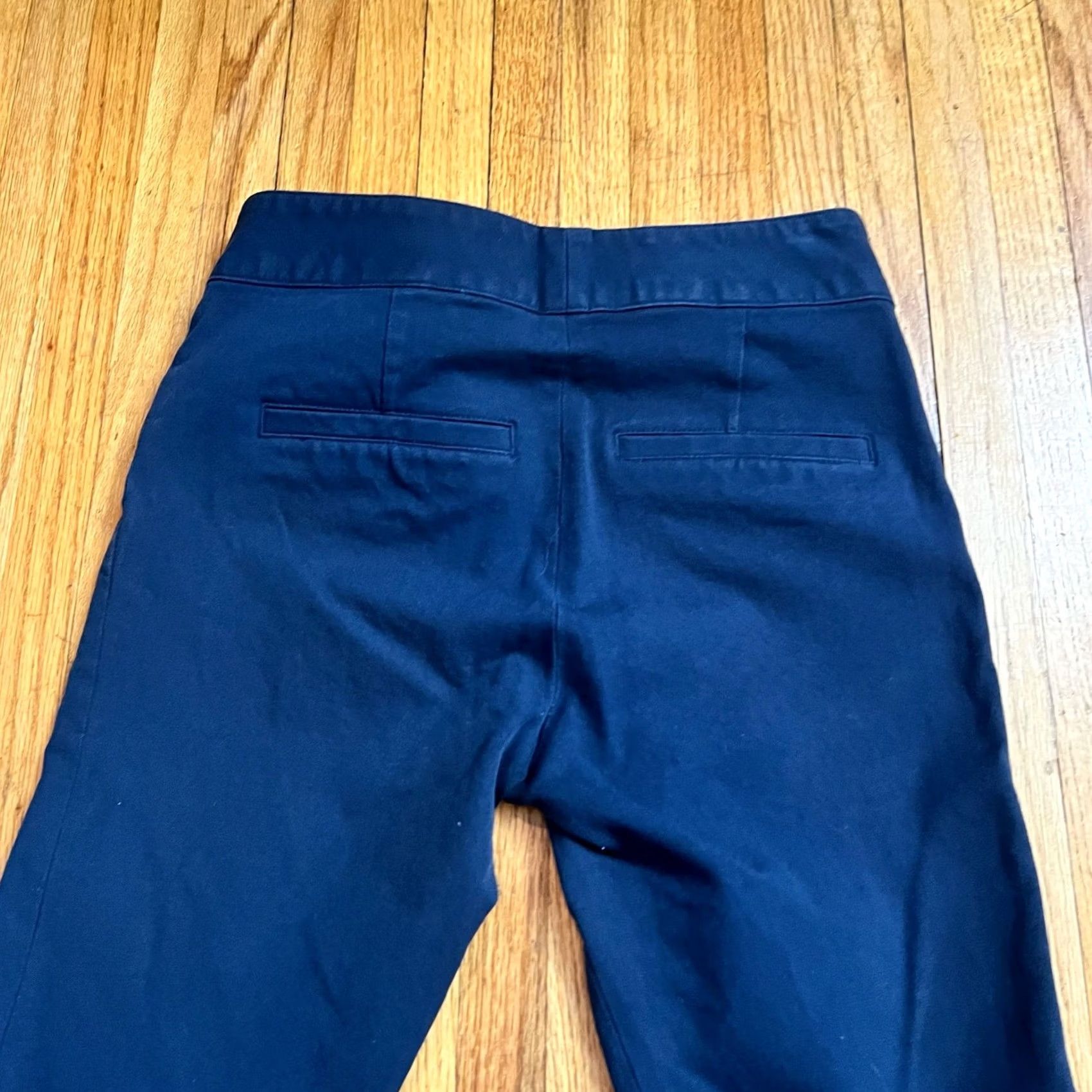 Veronica Beard Veronica Beard Pants Womens 4 Navy Blue Stretch Cotton Moto Slim Zipper Chino Size 4 Womens Size 27" / US 4 / IT 40 - 4 Thumbnail