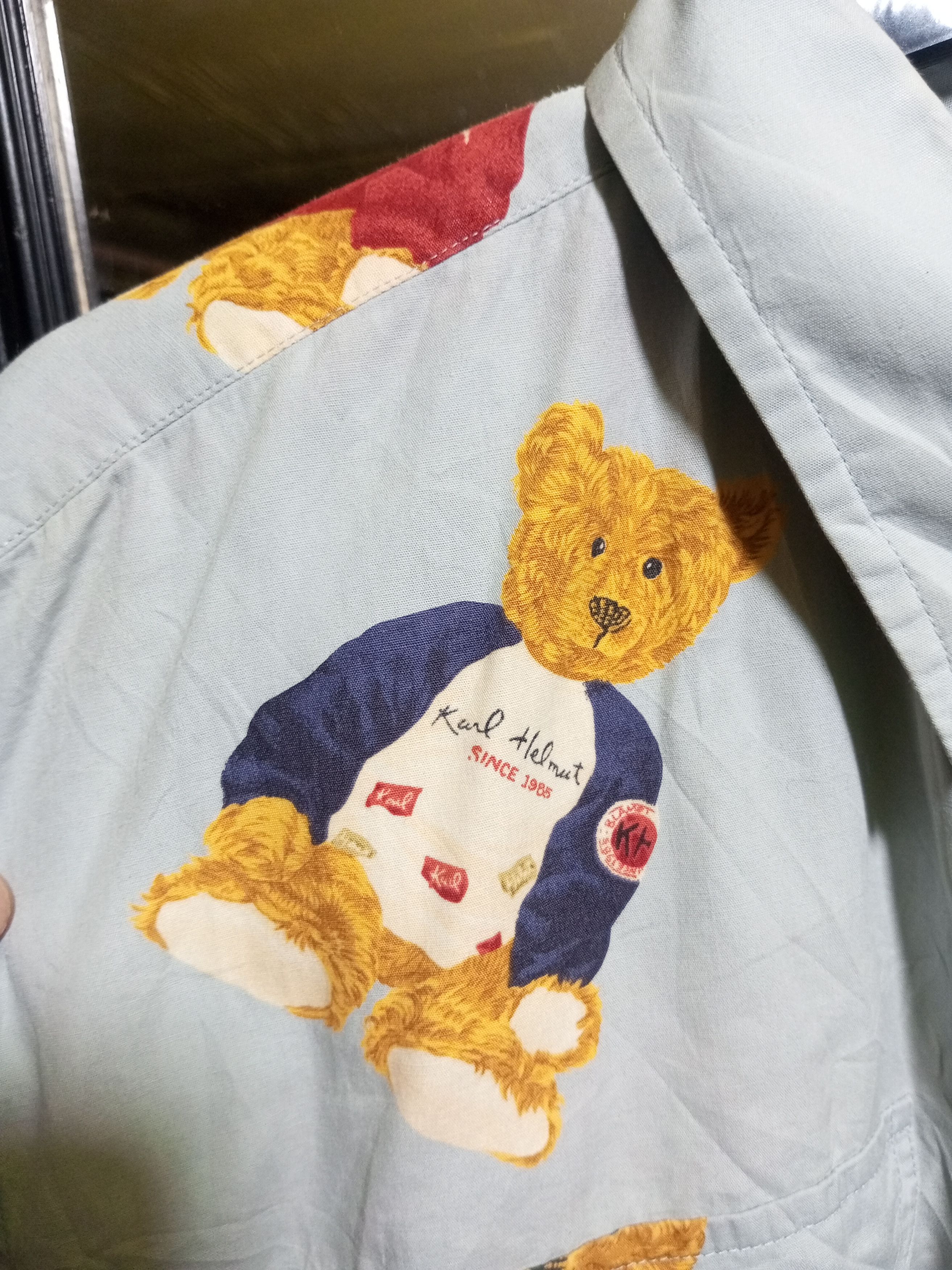 Karl Helmut Vintage Karl helmut bears half button shirt Size US XL / EU 56 / 4 - 3 Thumbnail