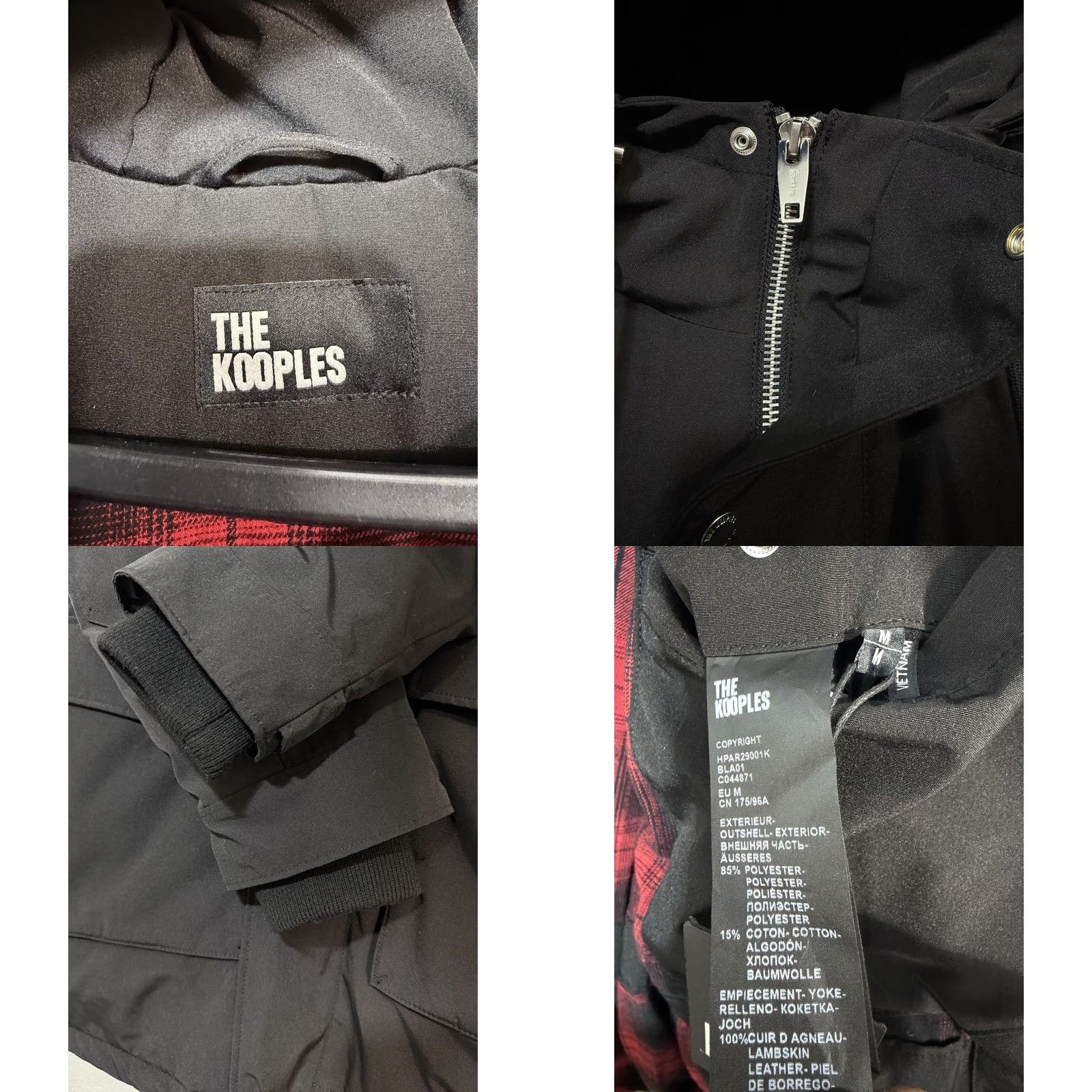 The Kooples The Kooples Parka Coat Mens Hooded Pockets Winter Sz M Black Denim Polyester Jacket Style Classic Size US M / EU 48-50 / 2 - 8 Thumbnail