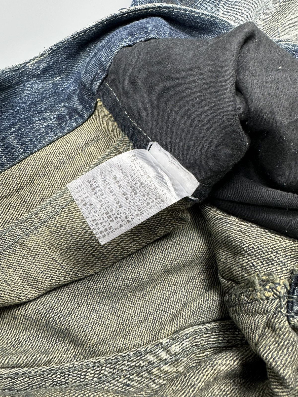 If Six Was Nine Distressed Flared Denim Jack Serika Britain Skull Bones Size US 34 / EU 50 - 13 Thumbnail