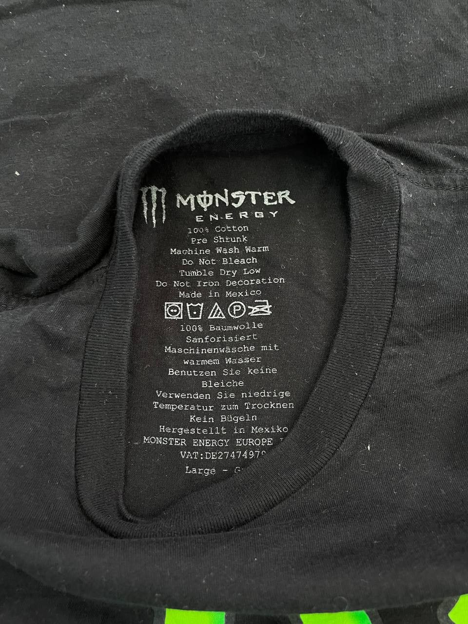 Other MONSTER ENERGY OFFICIAL MERCH MADE IN MEXICO BIGLOGO TEE Size US L / EU 52-54 / 3 - 4 Thumbnail