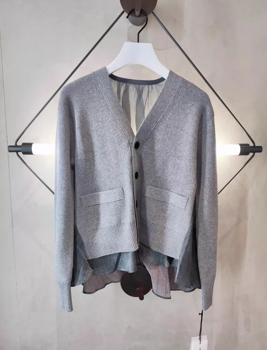 Sacai Sacai Colorblock Cardigan Size 2 CN 2x Worn Size XS / US 0-2 / IT 36-38 - 5 Thumbnail