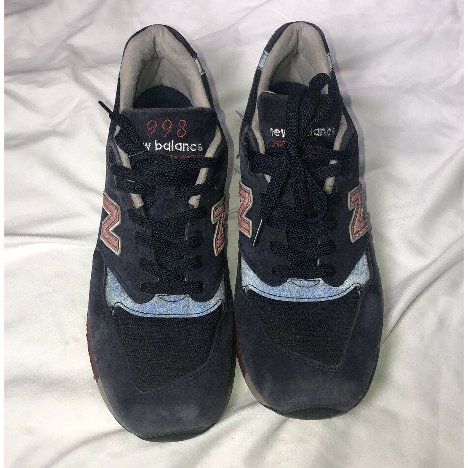 New Balance New Balance 998 MB Navy Blue Red Suede Sneakers Size 10.5 Size US 10.5 / EU 43-44 - 2 Thumbnail