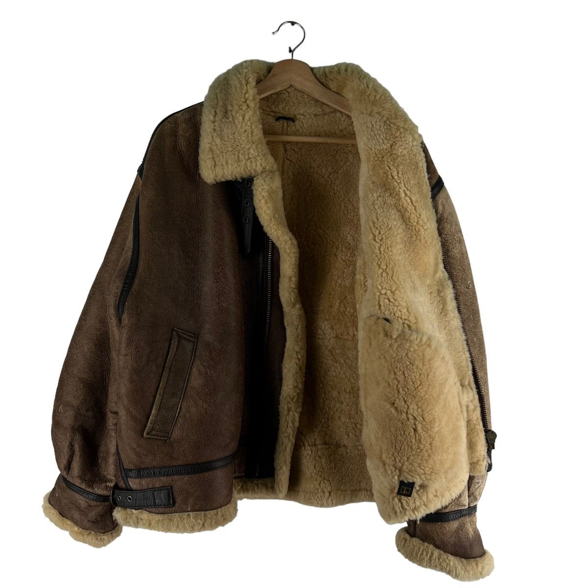 Other 🔥90’s VINTAGE SHEARLING LEATHER B 3 JACKET AVIREX DESIGN Size US L / EU 52-54 / 3 - 11 Thumbnail