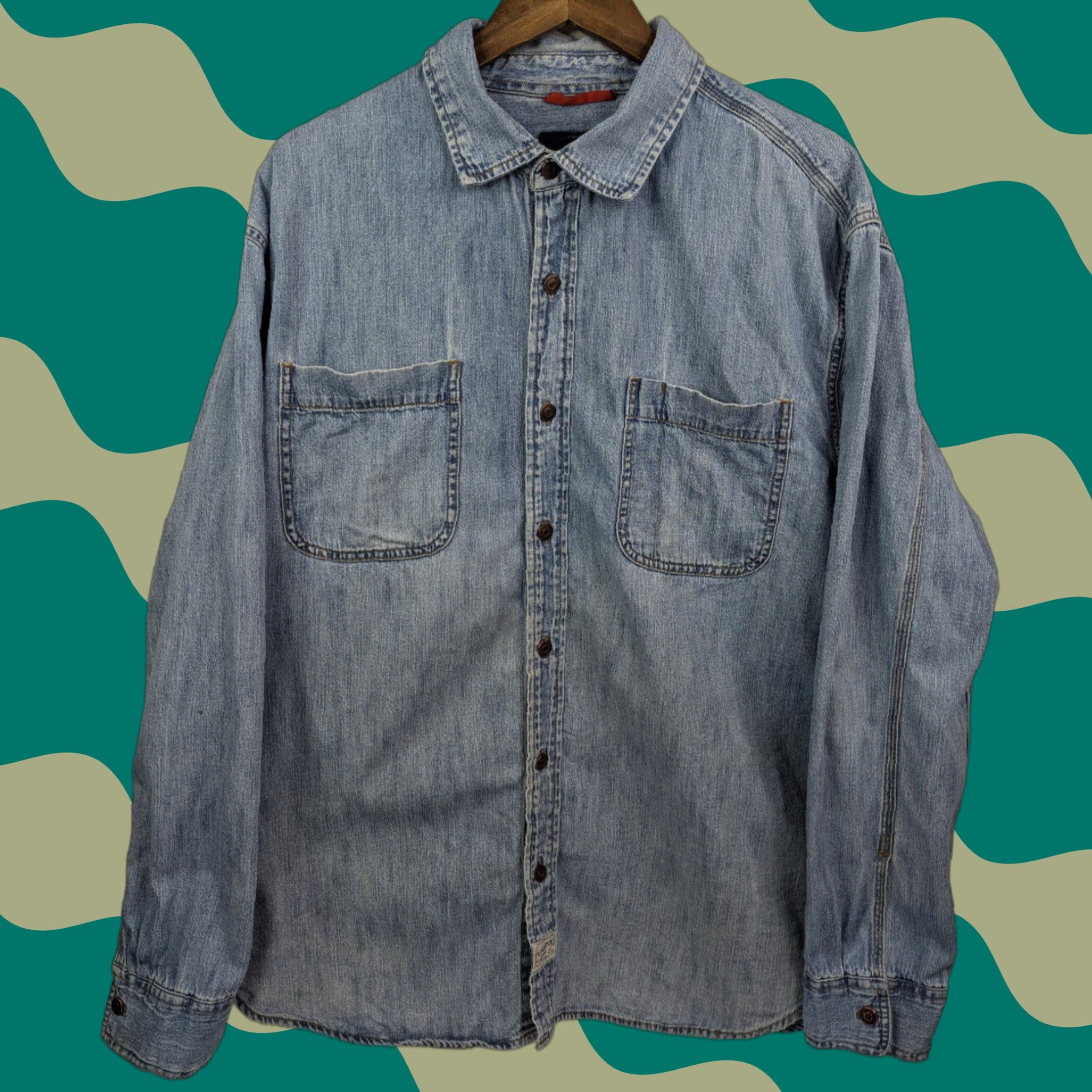 Levi's VINTAGE Levi's Signature Premium Shirt Mens XL Blue Denim Long Sleeve Button-Down 90s Classic Western Size US XL / EU 56 / 4 - 1 Thumbnail