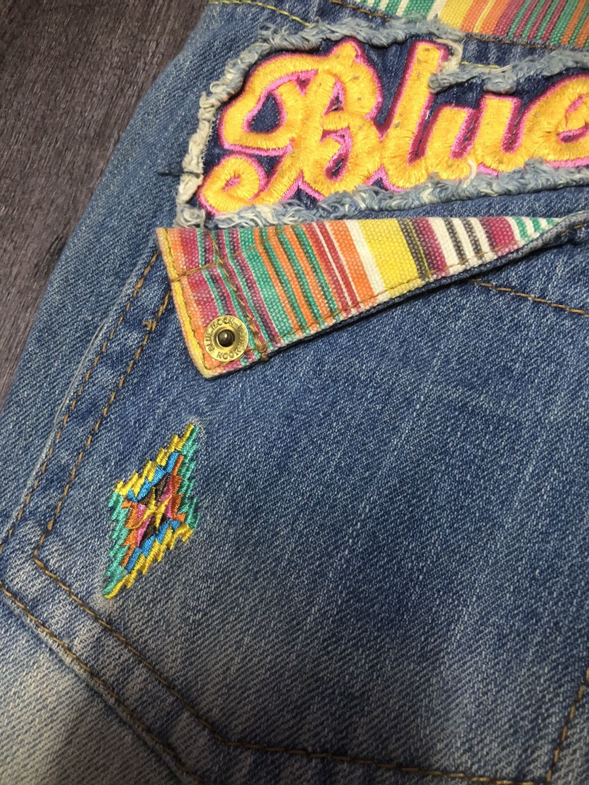 Blue Blue Japan × Hysteric Glamour Vintage Blue Moon Blue Jeans (unisex) Size US 30 / EU 46 - 5 Thumbnail
