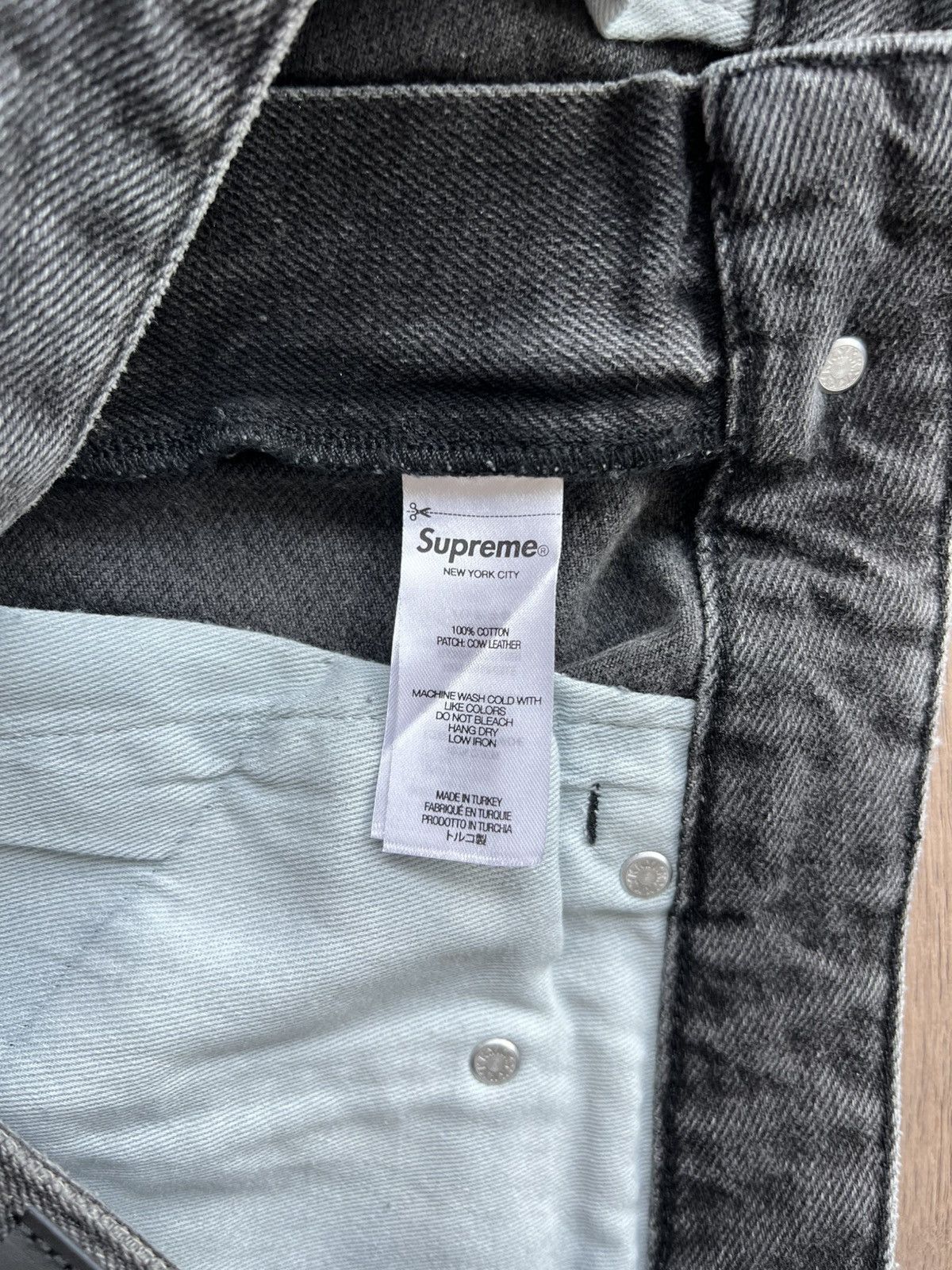 Supreme Supreme 2-Tone Paneled Denim Jeans “Black” 34 Size US 34 / EU 50 - 10 Thumbnail