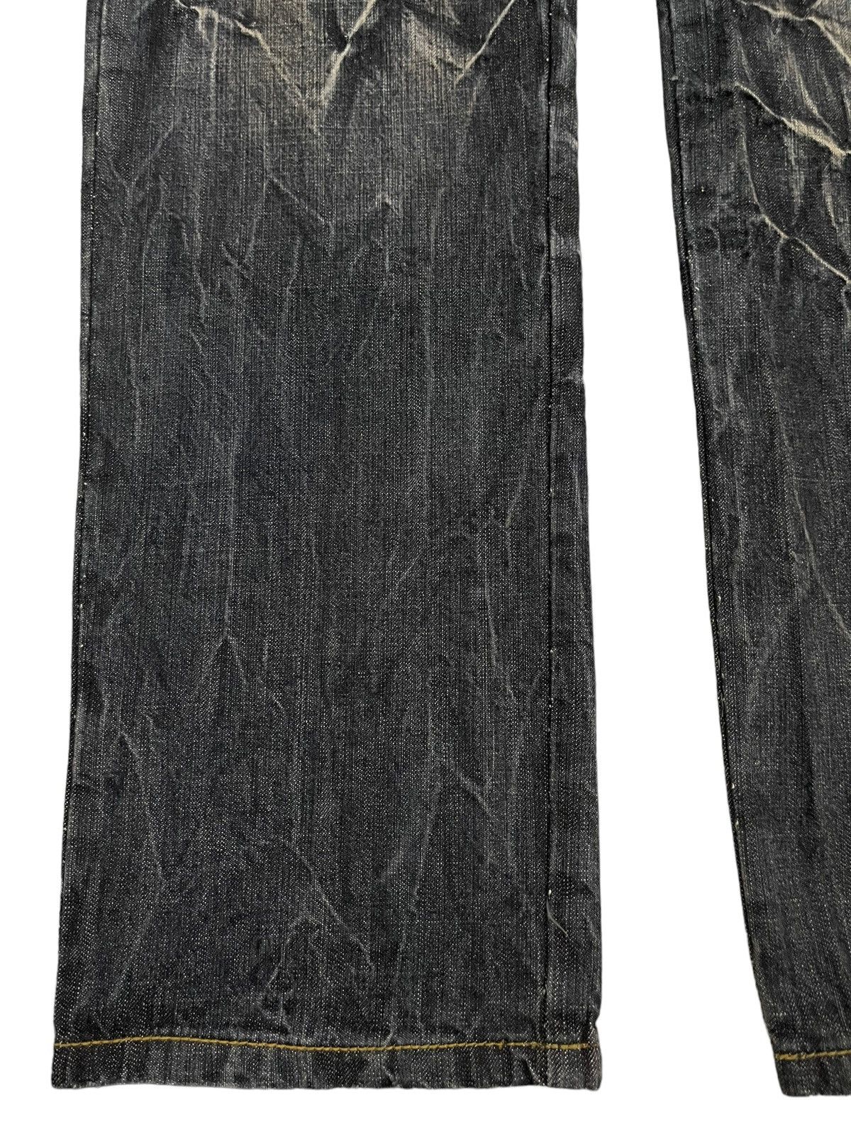 If Six Was Nine Vintage Japan Punk Ministry Double Waist Bondage Style Jeans Size US 31 - 14 Thumbnail