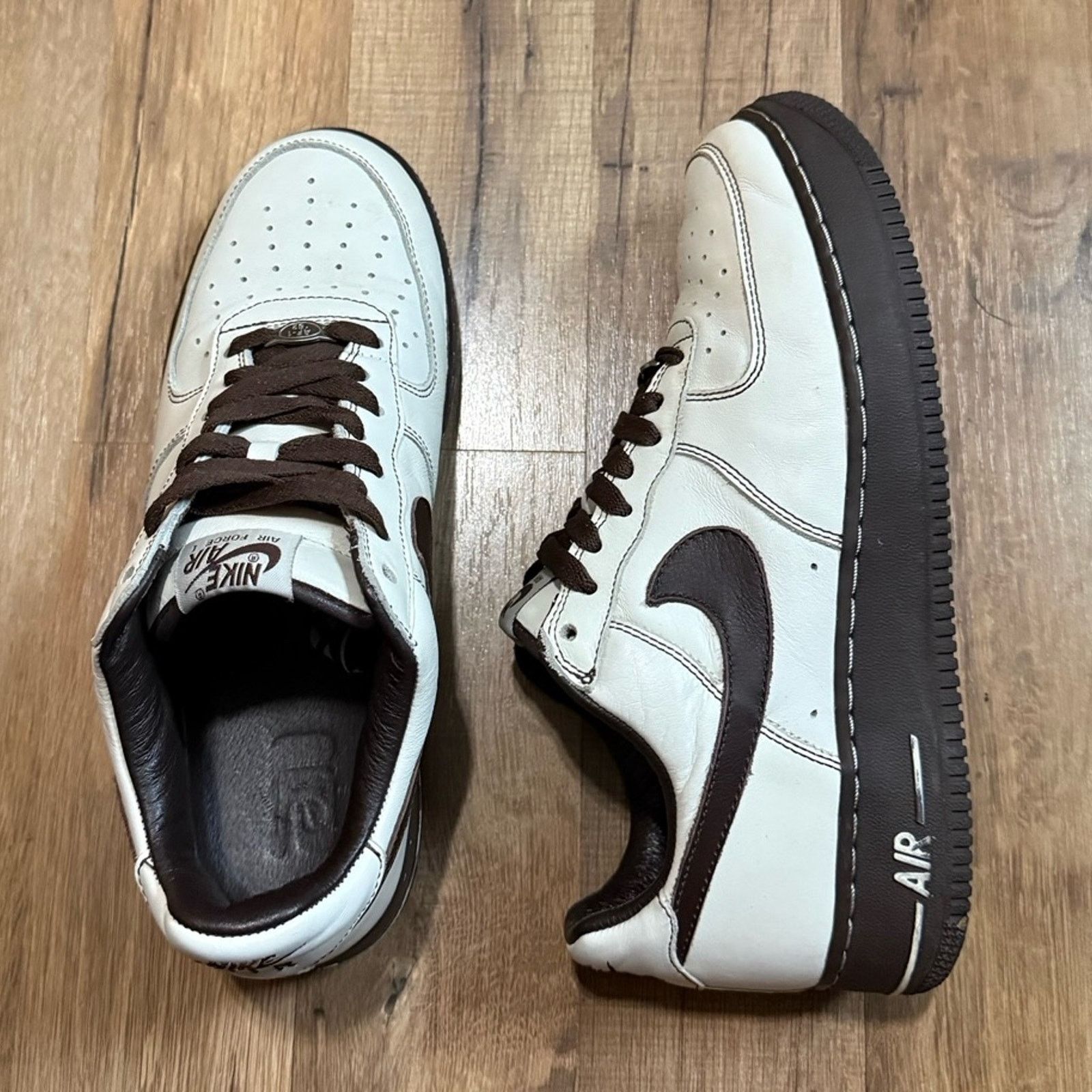 Nike 2004 Nike Air Force 1 Premium Sail Baroque Brown Size US 9.5 / EU 42-43 - 3 Thumbnail