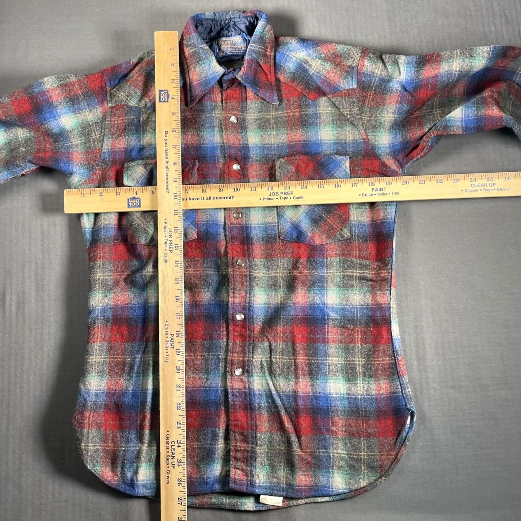 Pendleton VINTAGE Pendleton Shirt Mens M Plaid Wool Western Pearl Snap Made USA 70s Size US M / EU 48-50 / 2 - 4 Thumbnail