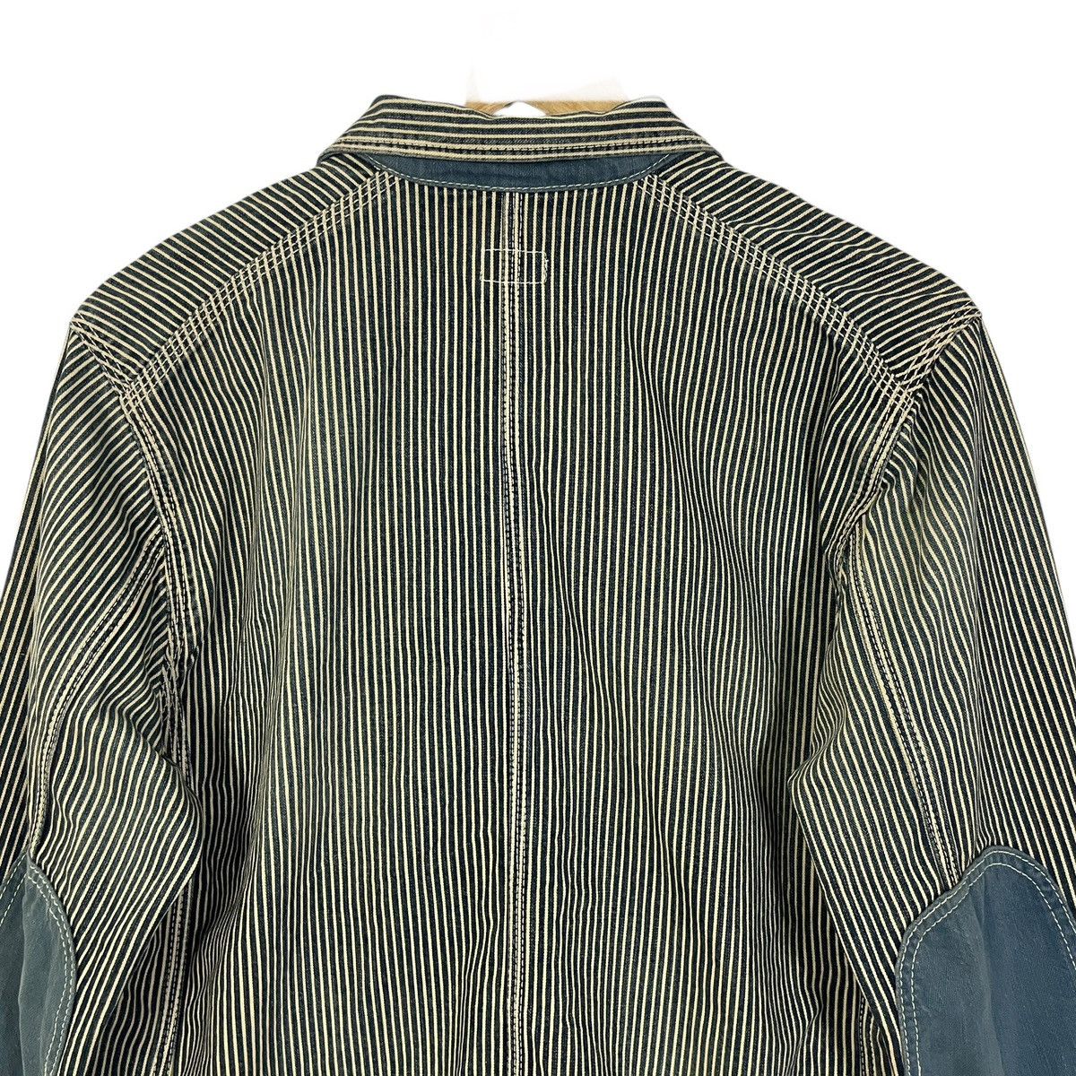 Porter Classic Vintage Porter Classic Hickory Stripe Patchwork Jacket Size US M / EU 48-50 / 2 - 9 Thumbnail