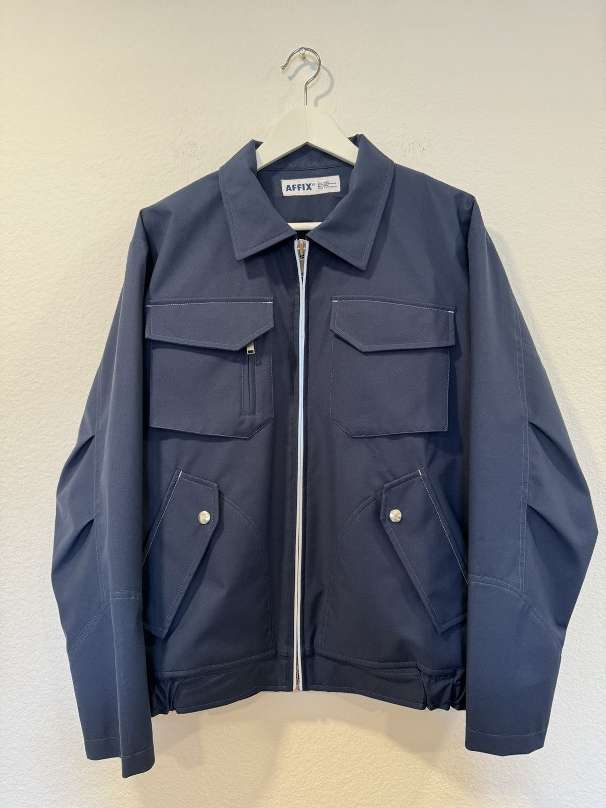 AFFXWRKS Affix Reflective Trimmed Shell Work Jacket Blue Size 