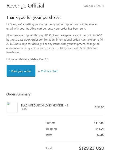 Revenge Revenge Arc Logo Hoodie Size US L / EU 52-54 / 3 - 7 Thumbnail