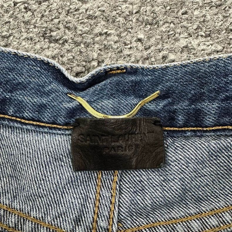 Saint Laurent Paris Saint Laurent Blue Denim Shorts for Women-2505 Size 24" / US 00 / IT 34 - 5 Thumbnail