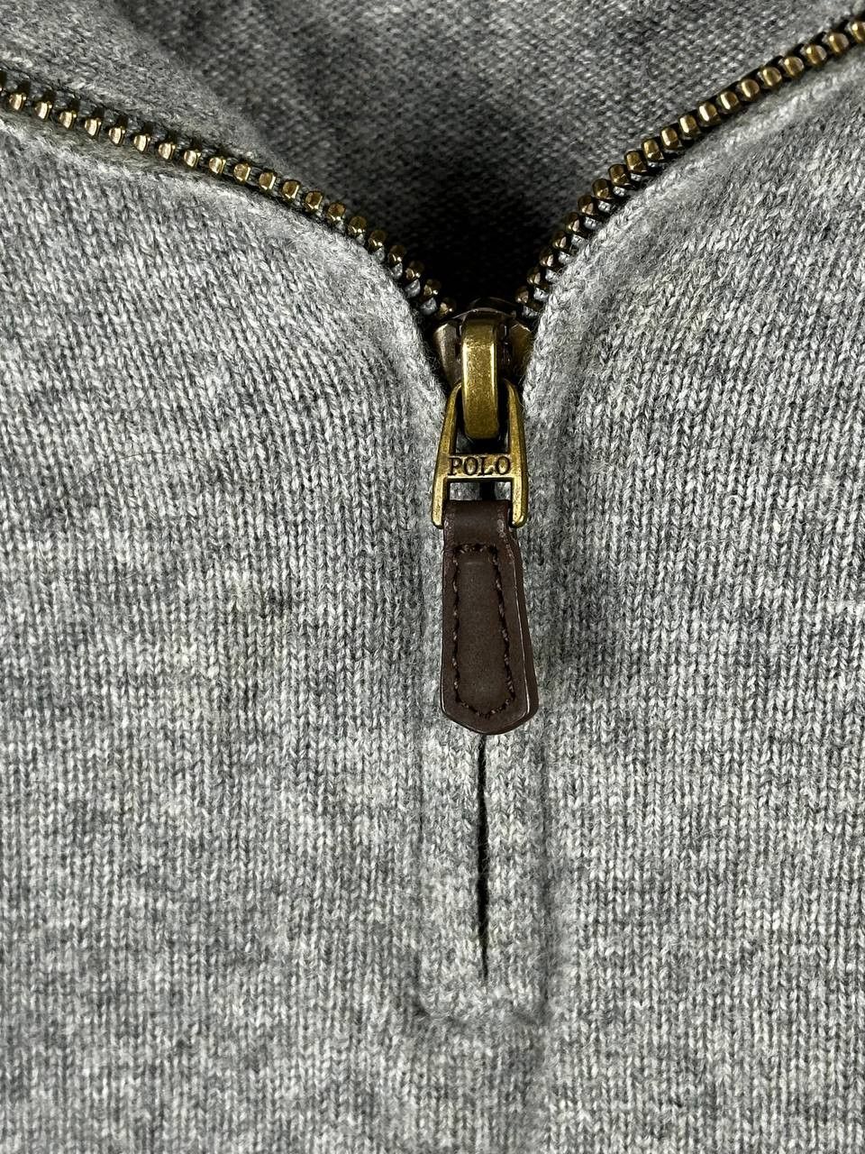 Polo Ralph Lauren Grey Polo Ralph Lauren Quarter Zip Wool Sweater Size US L / EU 52-54 / 3 - 6 Thumbnail