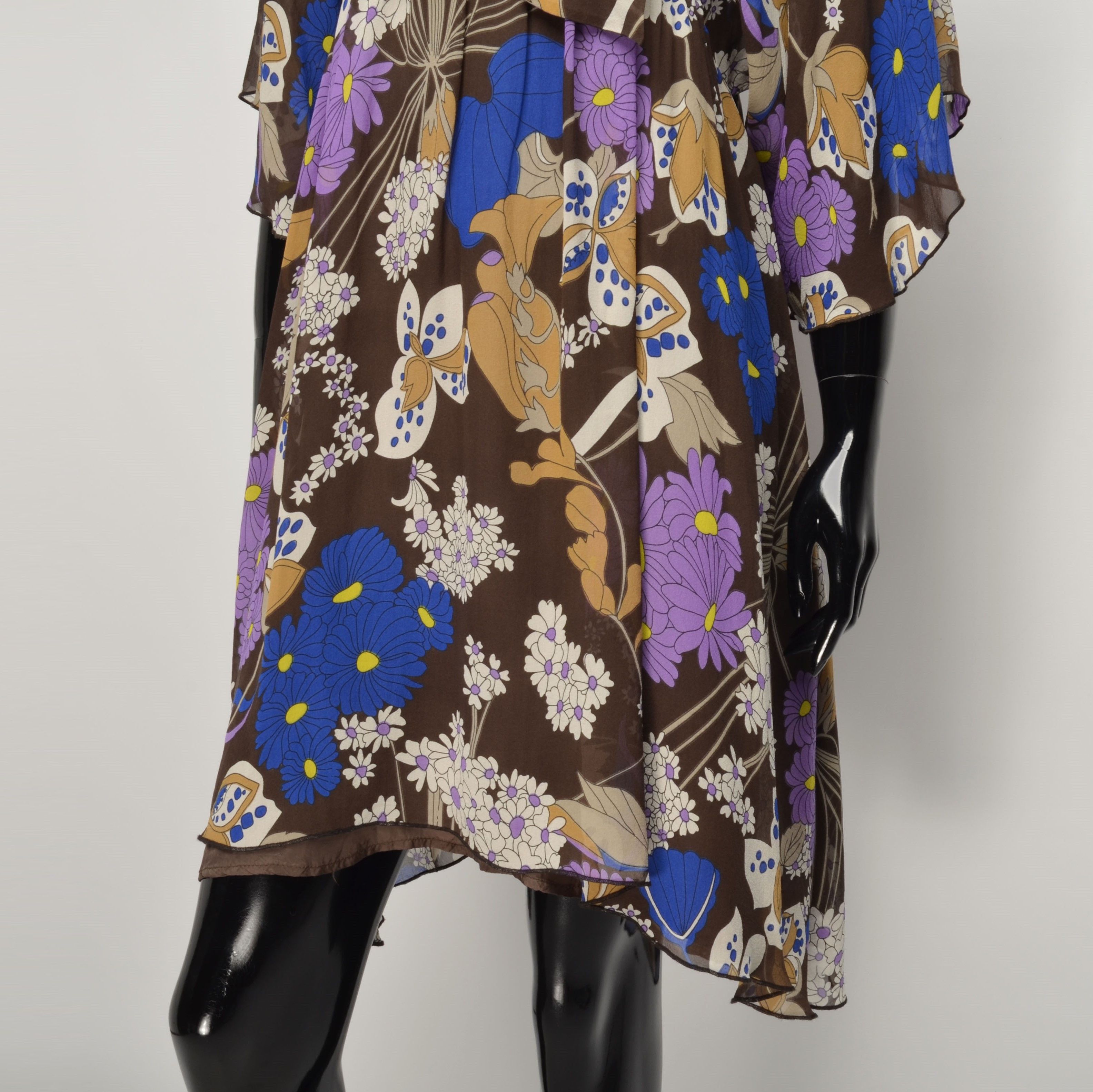 Other NoLita North Little Italy Y2K Fairy Floral Silk Flared Dress Size M / US 6-8 / IT 42-44 - 3 Thumbnail