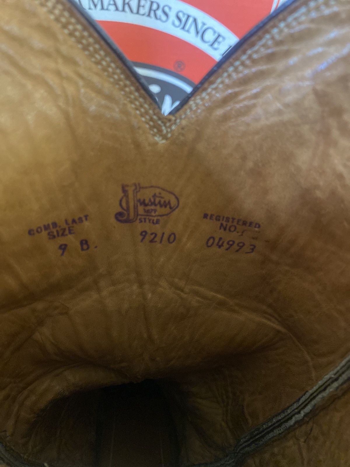 Justin Boots Justin 1979 Cowboy Boots Pre-Ban Brown Sea Turtle Print 9 B Size US 9 / EU 42 - 16 Thumbnail