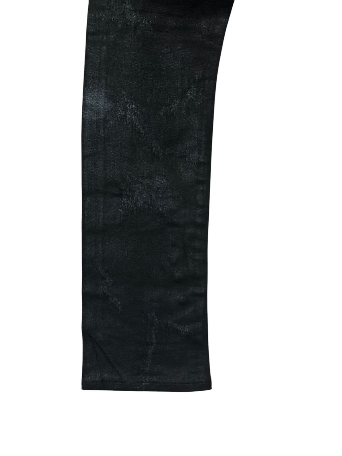 Vintage RARE ARCHIVE HL WAXED DAMAGE COATING SKIN SLIM DENIM Size US 31 - 15 Thumbnail