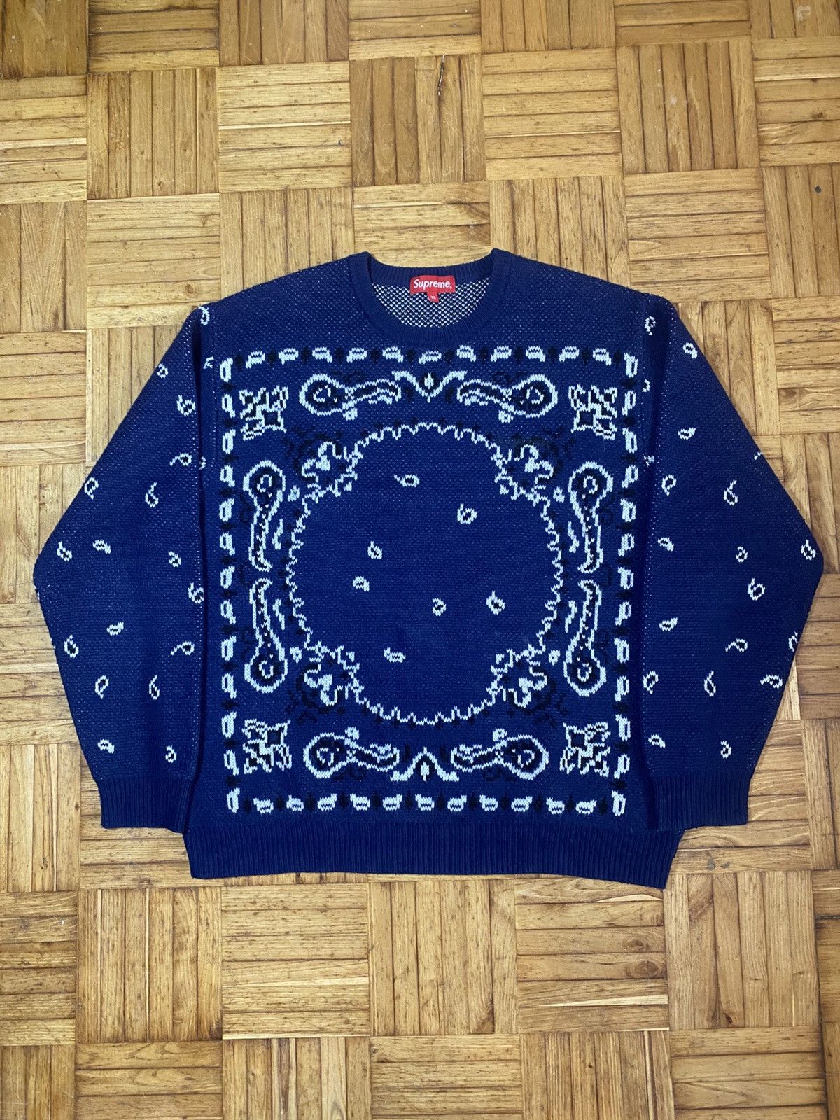 Supreme Supreme Bandana Sweater | Grailed