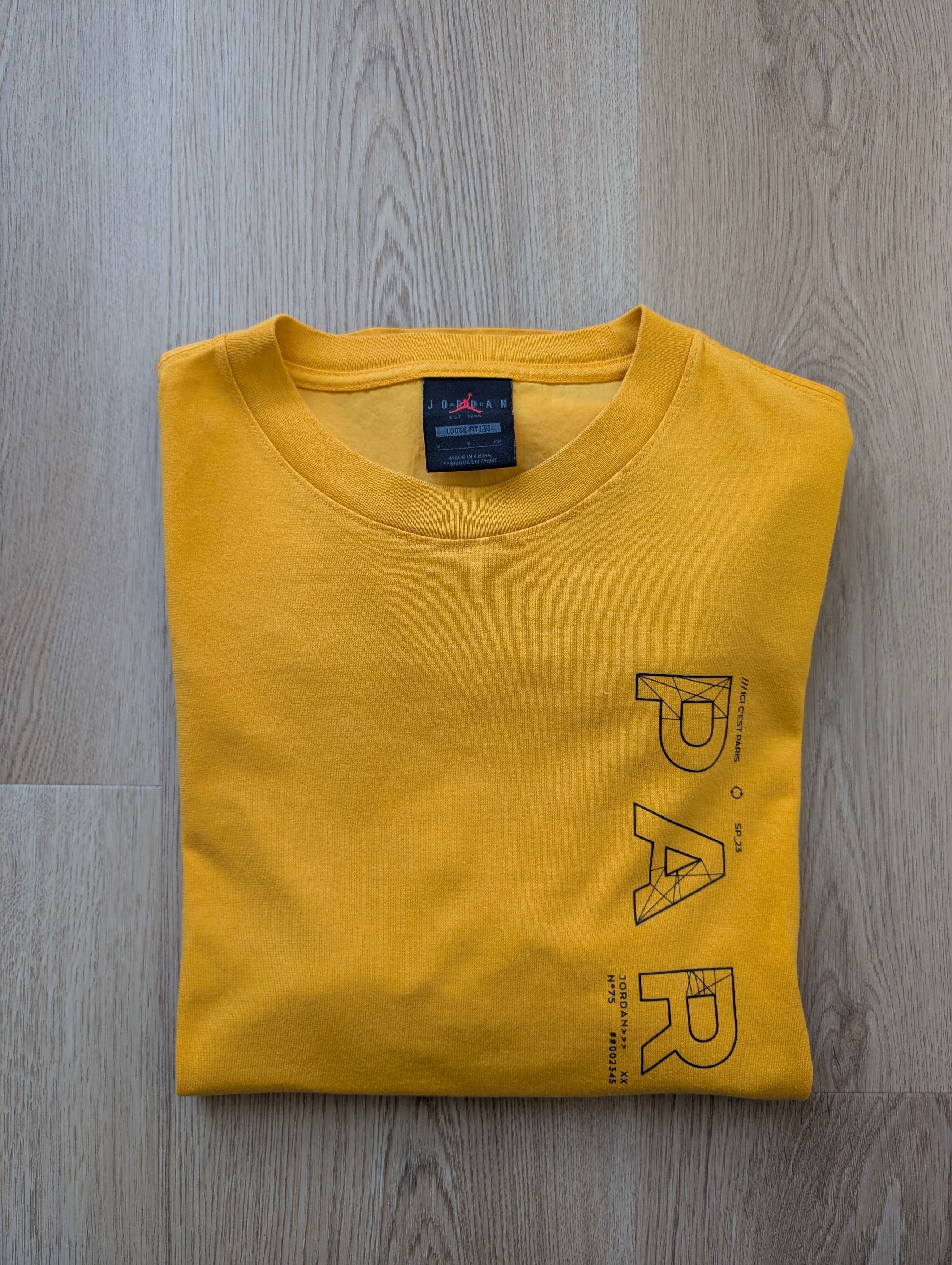 Jordan Brand Jordan x PARIS Saint-Germain Shirt Sweater Small Yellow Size US S / EU 44-46 / 1 - 9 Thumbnail