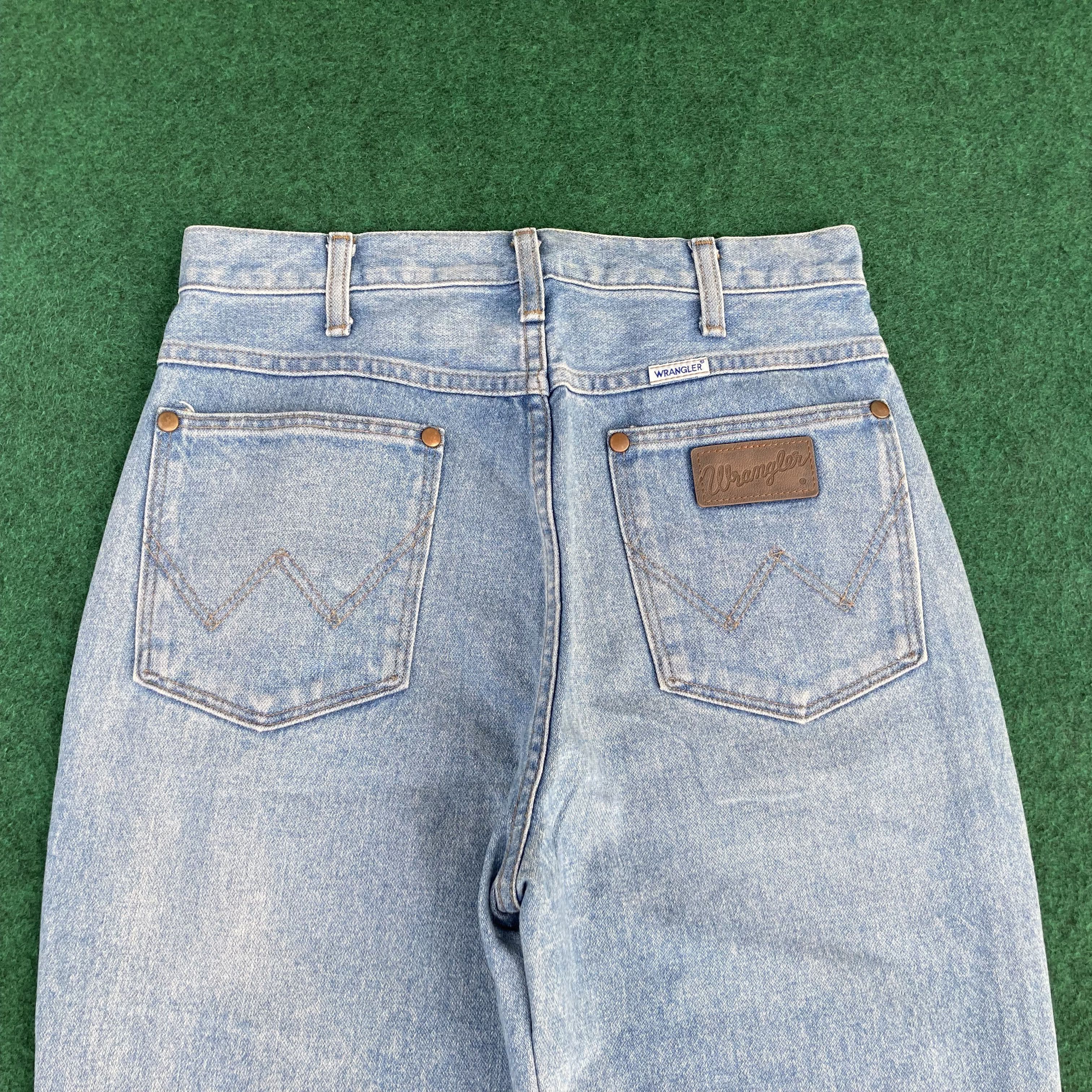 Vintage × Wrangler Vtg Wrangler Blue Denim Wide Flare Women Bootcut Jeans Size 28" / US 6 / IT 42 - 9 Thumbnail