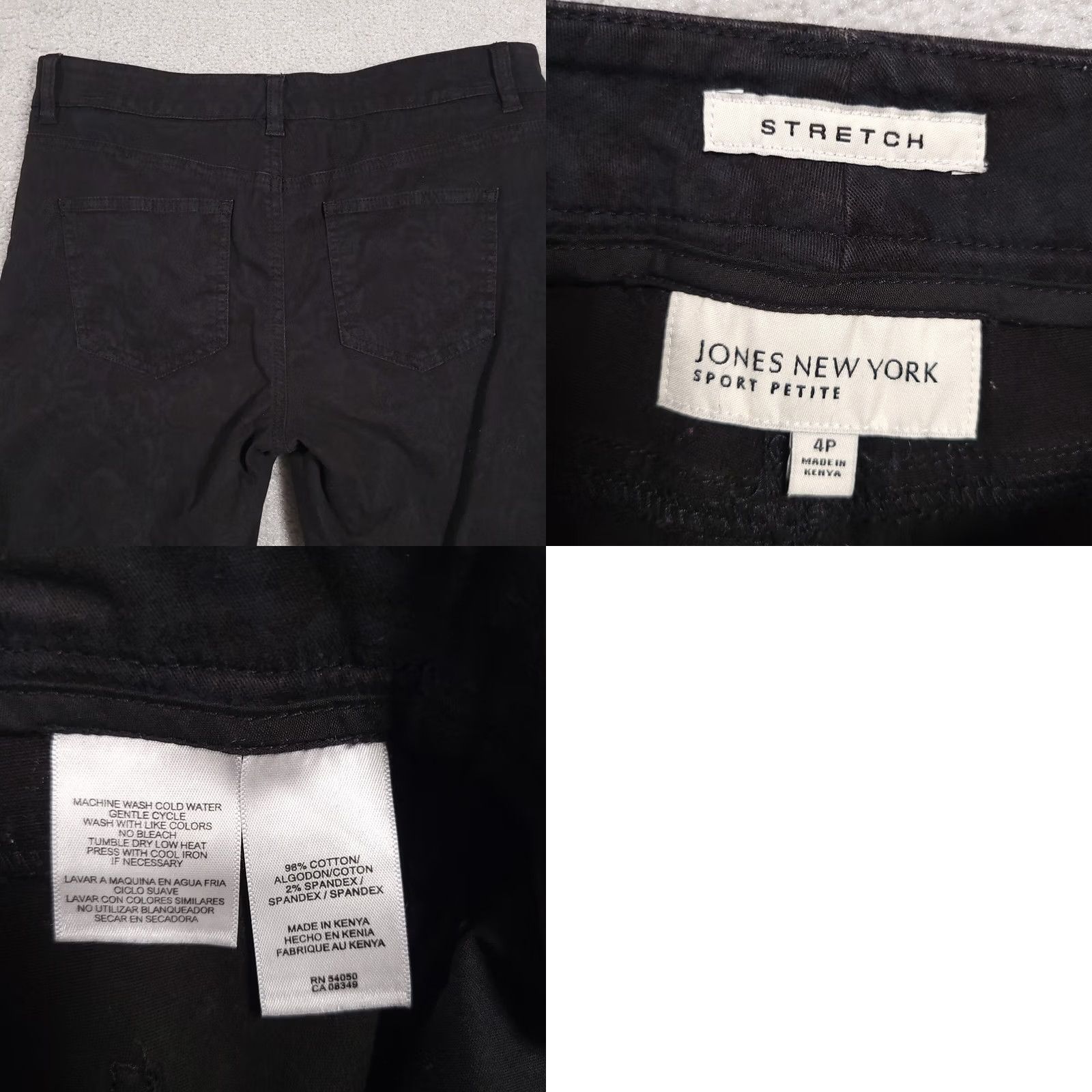 Jones New York Jones New York Sport Ankle Pants Women’s 4P Petite Black Snake Print Pockets Size 27" / US 4 / IT 40 - 9 Thumbnail