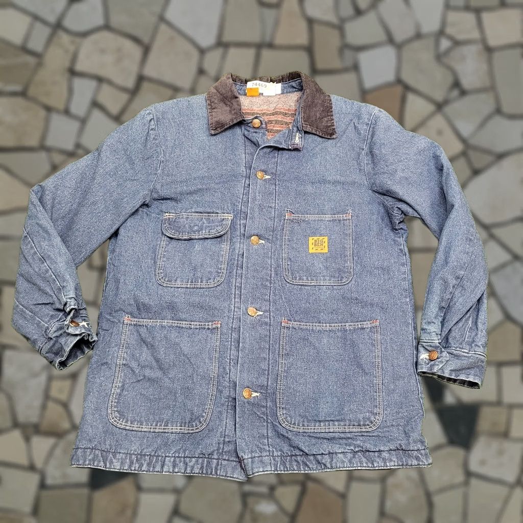 Wrangler VINTAGE Wrangler Big Ben HCSD Prison Denim Chore Coat M USA Sz 40 Jacket Coat Long Sleeve Workwear Size US M / EU 48-50 / 2 - 1 Thumbnail