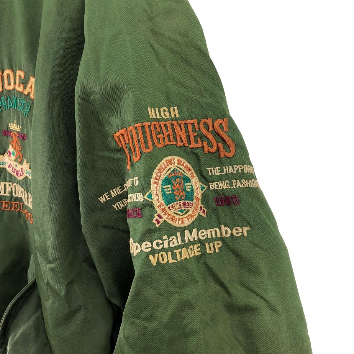 Vintage Vintage 90s DADGE Design Bomber Jacket Big Logo Embroidered Size US L / EU 52-54 / 3 - 3 Thumbnail