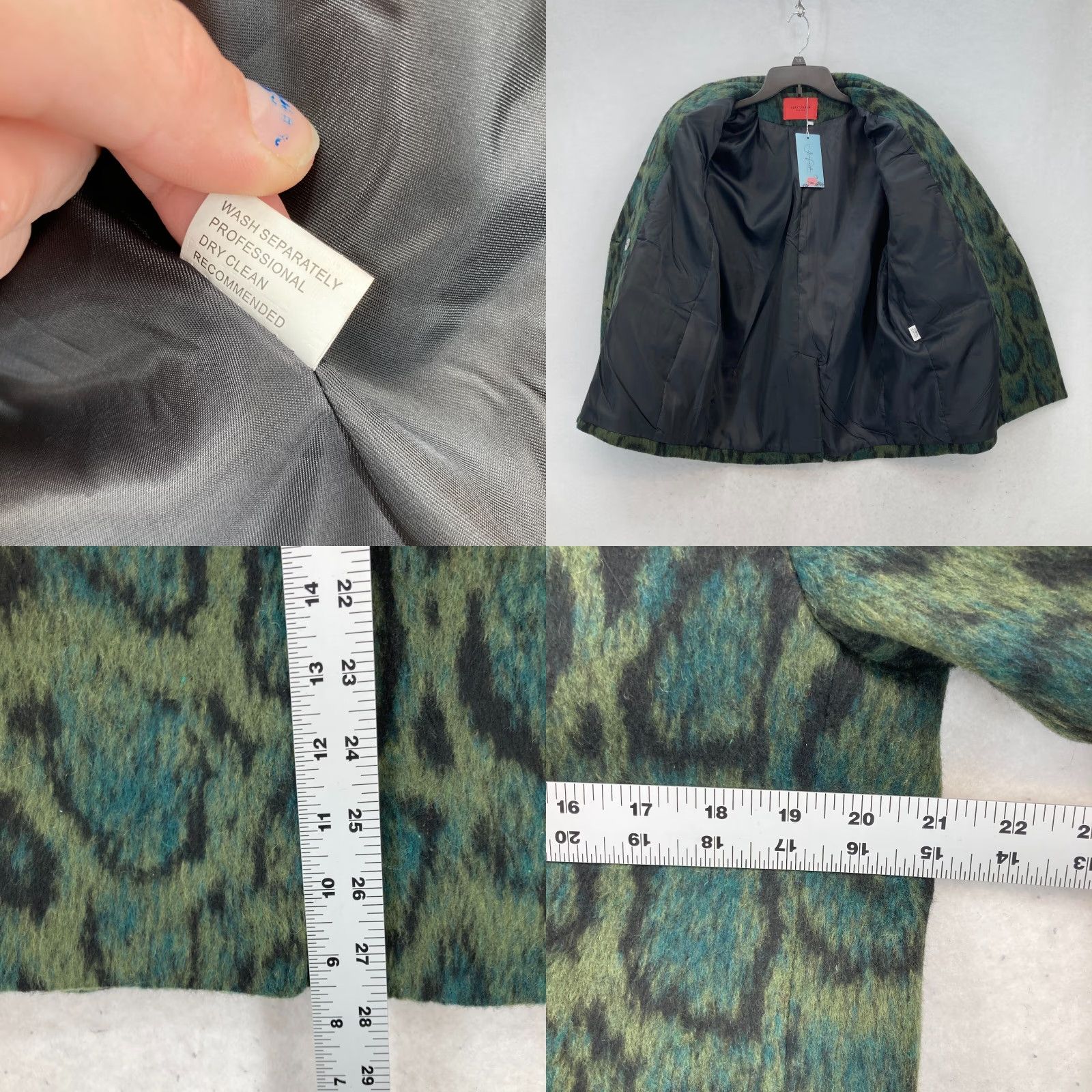 Doublet ALEX VINASH Leopard Blazer Jacket Women's S Green Double Breasted Blazer Size S / US 4 / IT 40 - 8 Thumbnail
