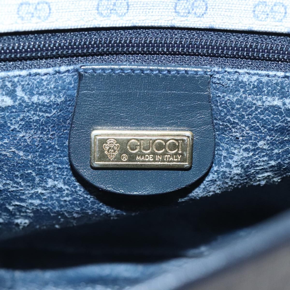 Gucci GUCCI Micro GG Supreme Shoulder Bag Navy Gold 001 115 001 Size ONE SIZE - 18 Thumbnail