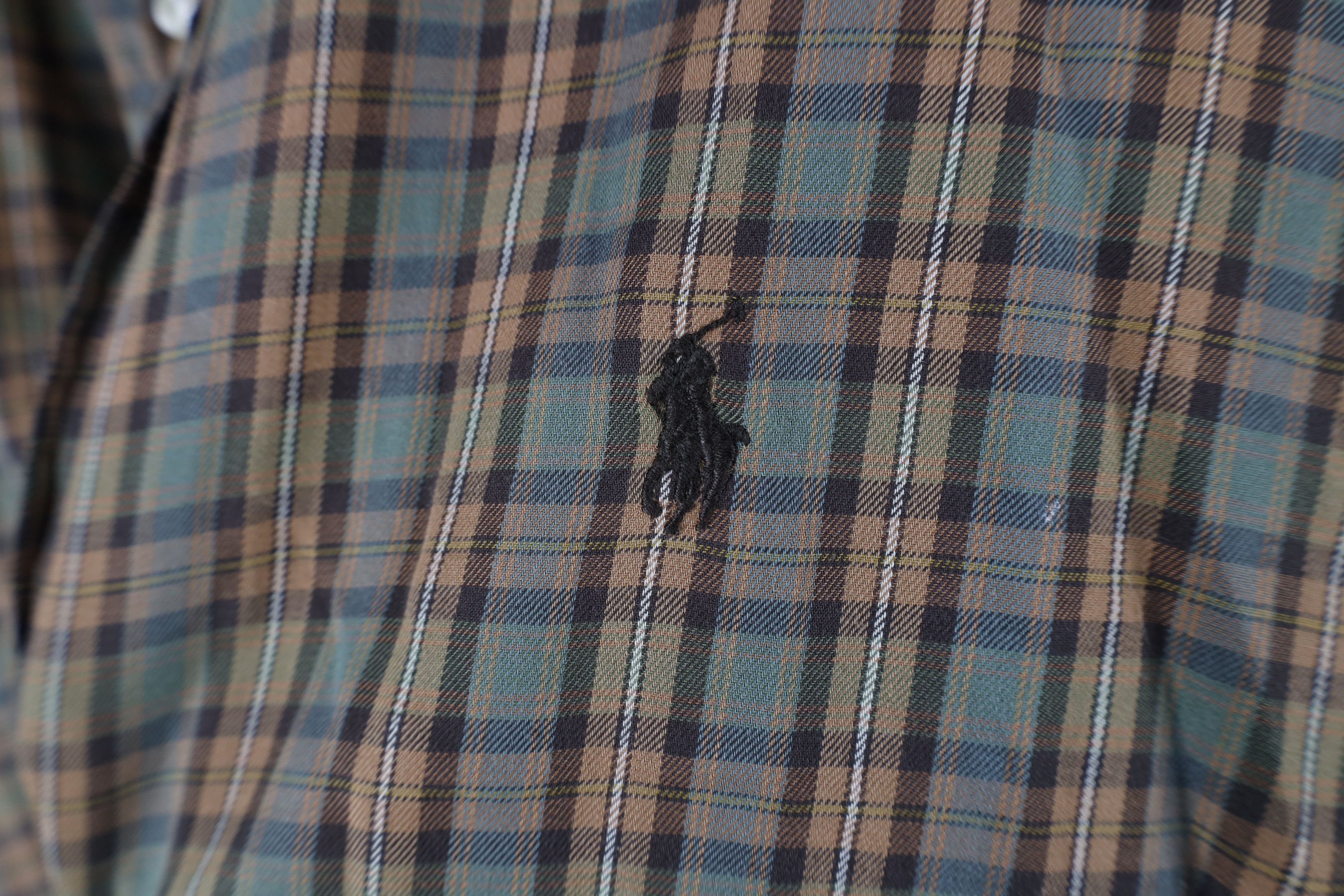 Ralph Lauren × Vintage Vintage 90s Ralph Lauren Yarmouth Shirt Earth Tone Plaid Size US M / EU 48-50 / 2 - 4 Thumbnail
