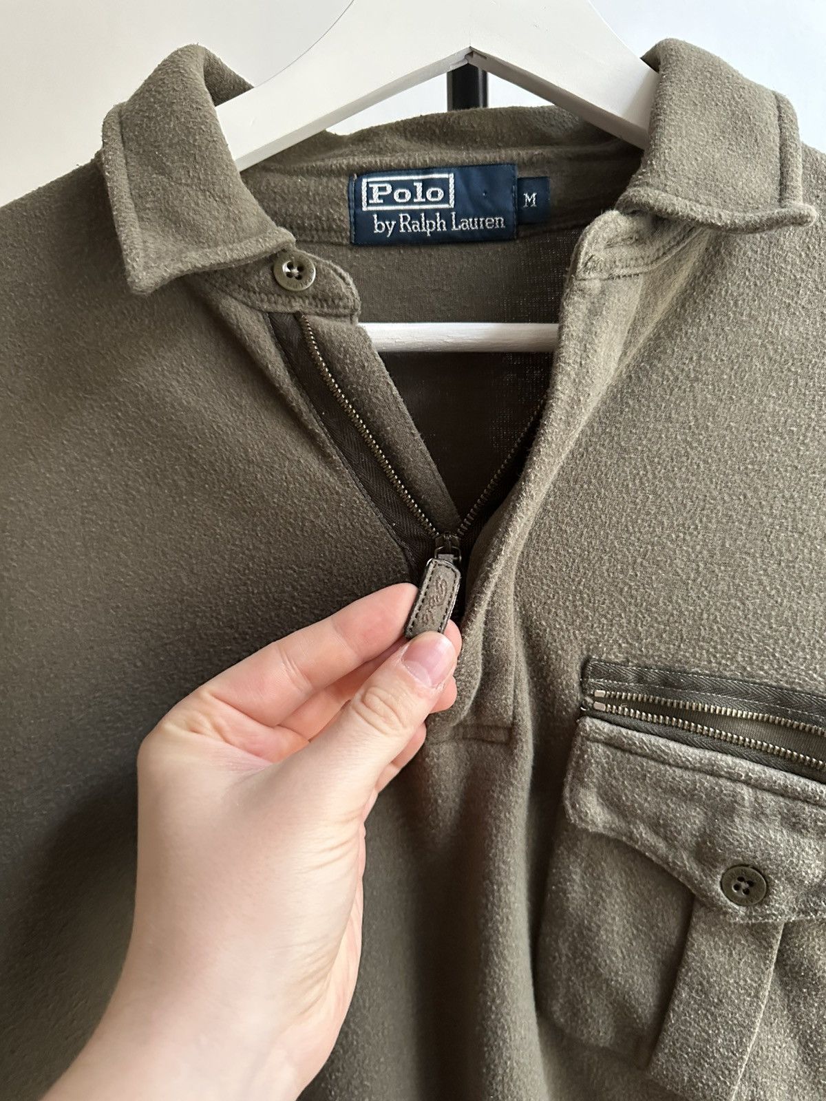 Polo Ralph Lauren Polo Ralph Lauren vintage rare Military Army 1/3 Zip Polos Size US M / EU 48-50 / 2 - 4 Thumbnail