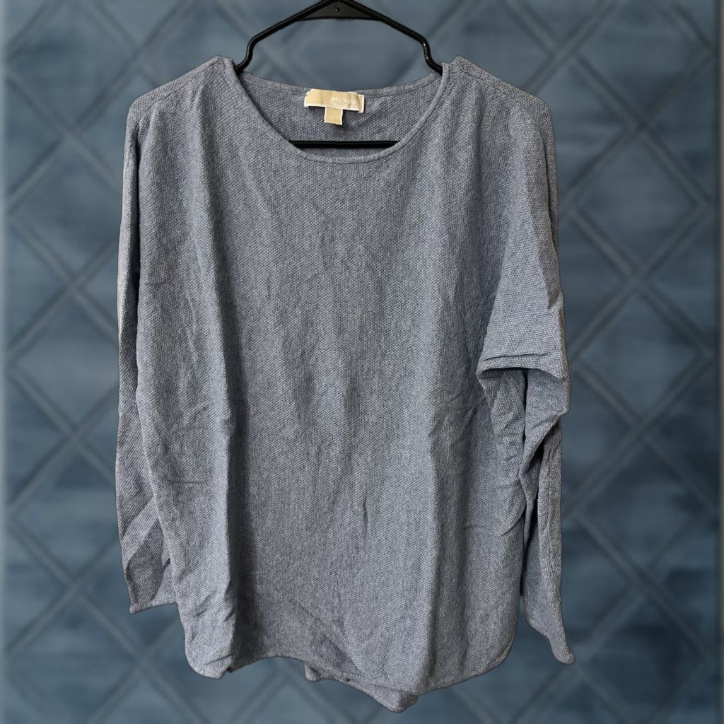 Michael Kors Michael Kors Blouse Women Blue Long Sleeve Size Large Size L / US 10 / IT 46 - 1 Thumbnail