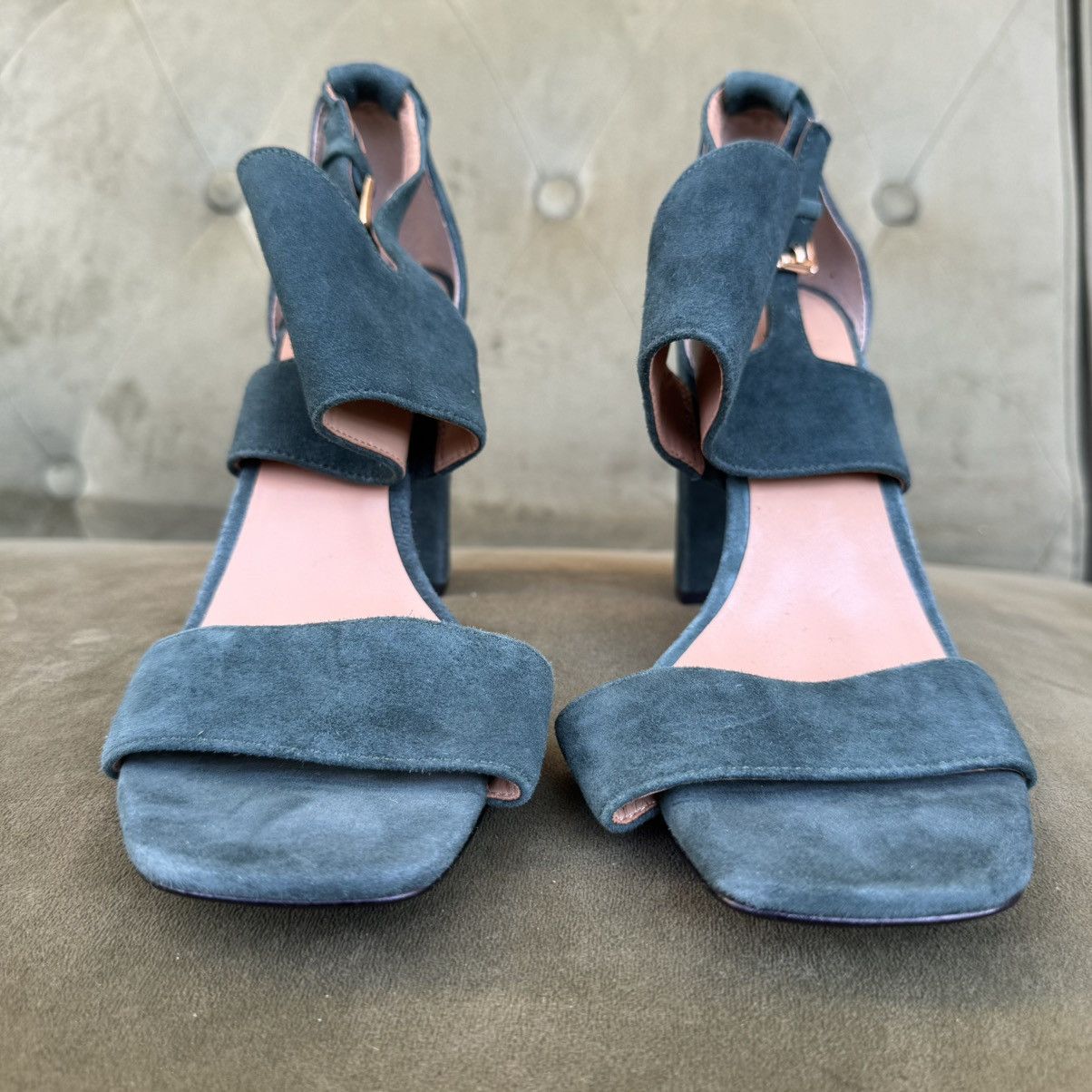 Banana Republic Banana Republic Blyss Green Suede Sandals 8.5 M Size US 8.5 / IT 38.5 - 3 Thumbnail