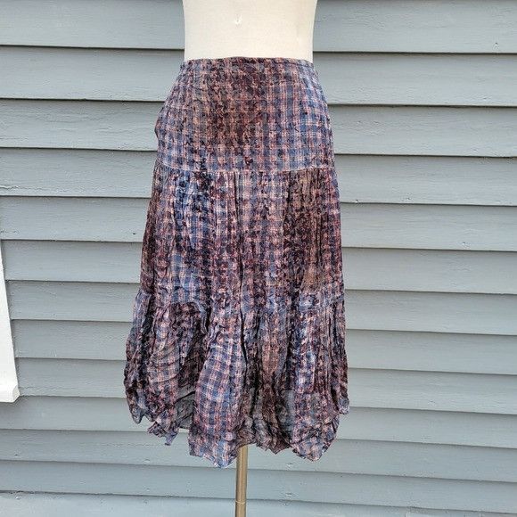 Other Peruvian Connection Flowy Summer Pleated Tiered Ruffle Flora Size 30" / US 8 / IT 44 - 3 Thumbnail