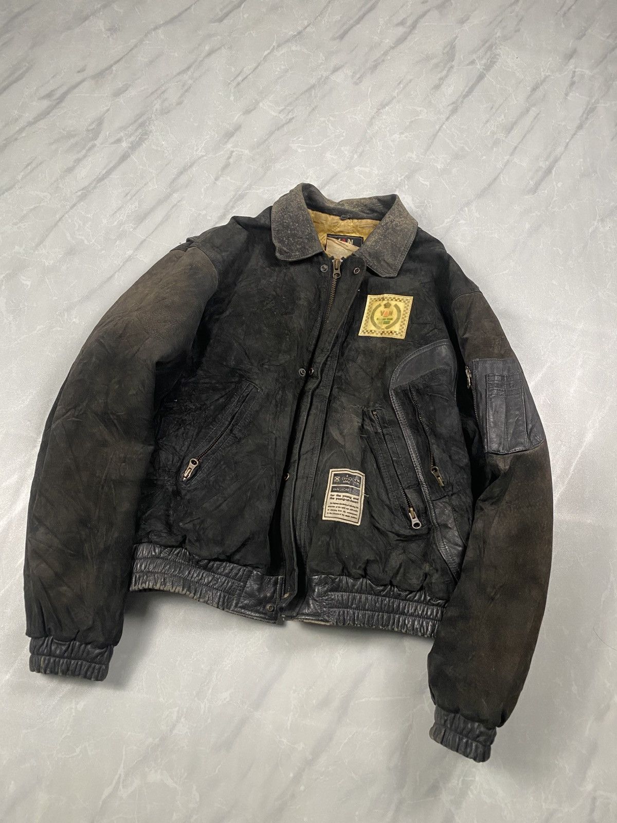 Van Rare Vintage Van Suede Leather Biker Rocker Jacket Size US M / EU 48-50 / 2 - 5 Thumbnail
