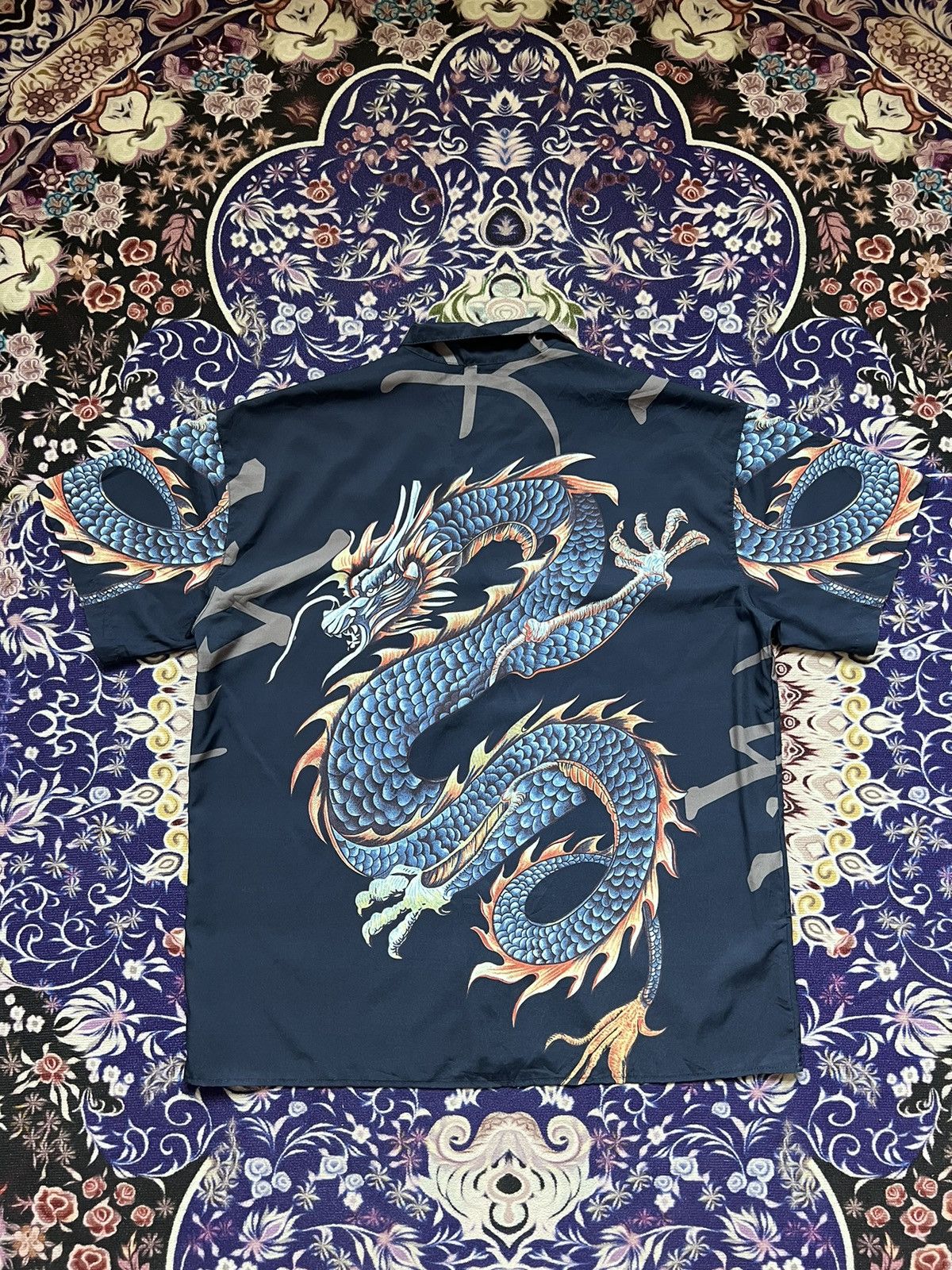 Japanese Brand Vintage Dragon Print Sukajan Y2K Japanese Button Up Size US L / EU 52-54 / 3 - 8 Thumbnail
