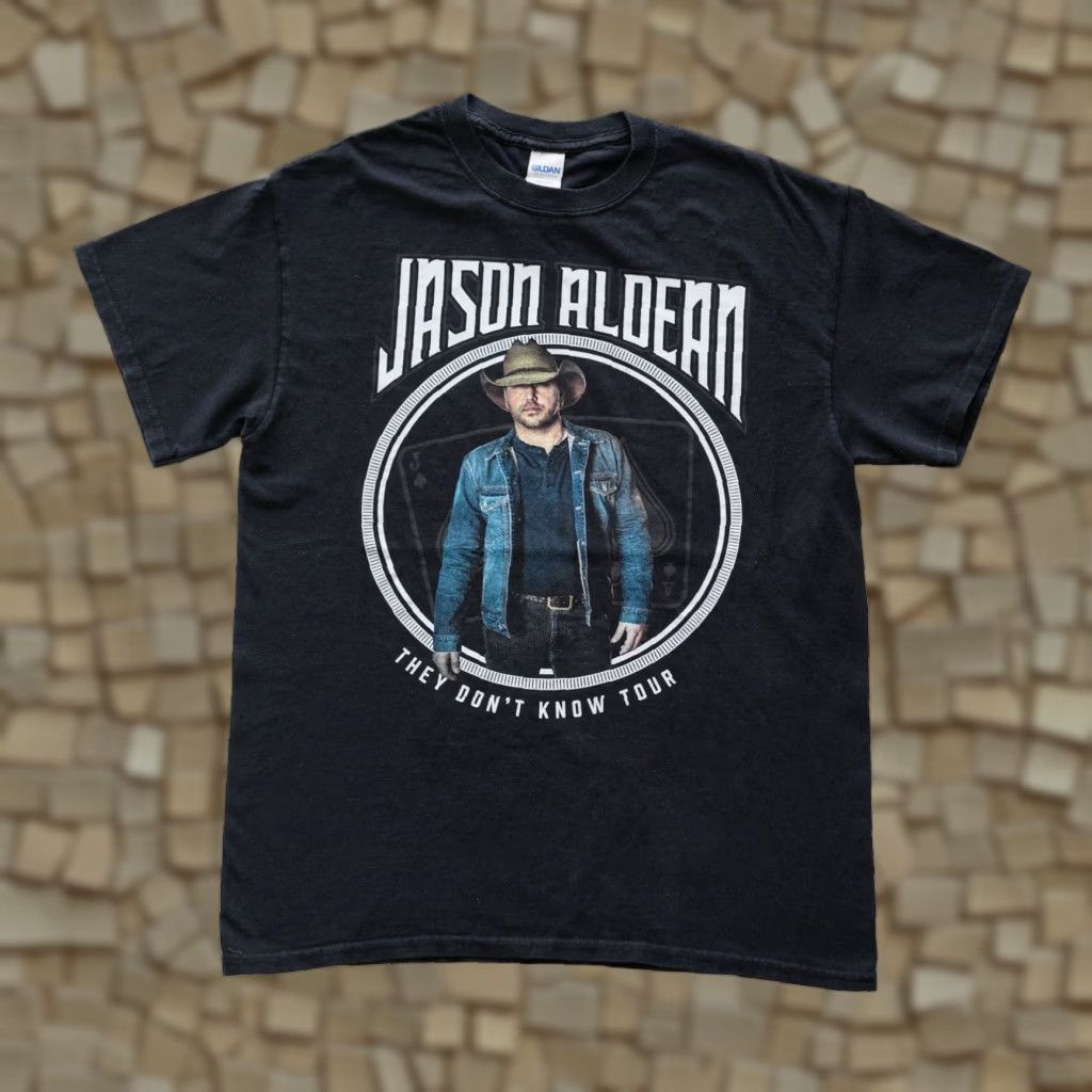 Gildan VINTAGE Jason Aldean Country Men’s T Shirt Tour Conert Merchandise Black SZ M Shirt Mens Size US M / EU 48-50 / 2 - 1 Thumbnail