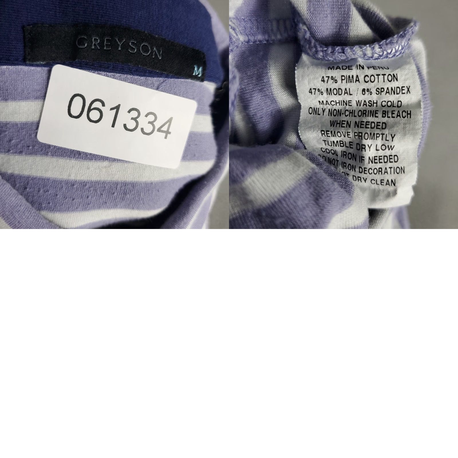 Vintage Greyson Polo Shirt Mens M Purple Striped Logo Collared Golf Short Sleeve Vintage No Size US M / EU 48-50 / 2 - 8 Thumbnail