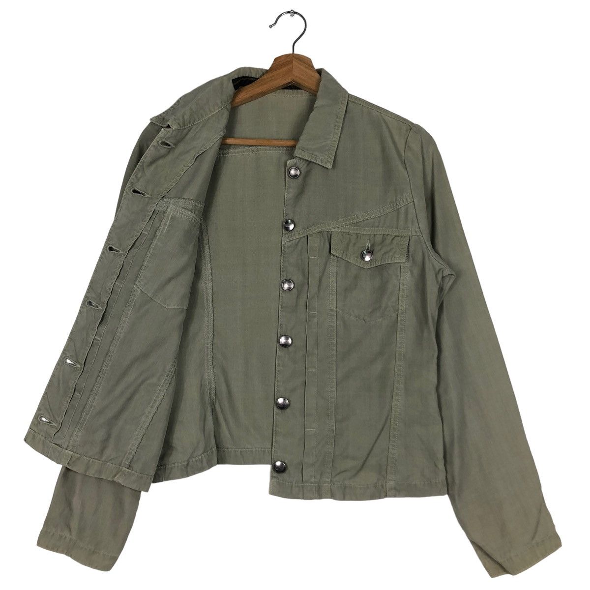 Marithe + Francois Girbaud 🔥Vtg Chore Cropped Biker Jacket Marithe Girbaud Francois Size US M / EU 48-50 / 2 - 9 Thumbnail