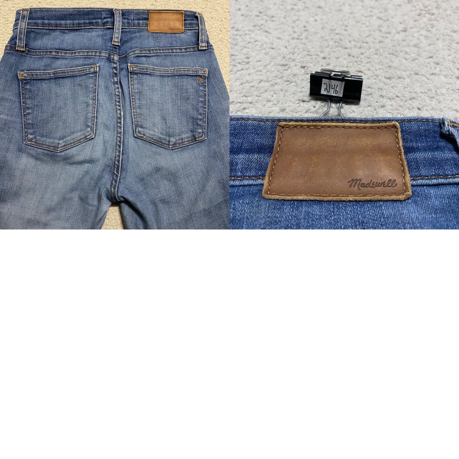 Madewell Madewell Jeans Womens sz 26 Blue Denim High Rise Skinny Distressed Medium Wash Size 26" / US 2 / IT 38 - 9 Thumbnail