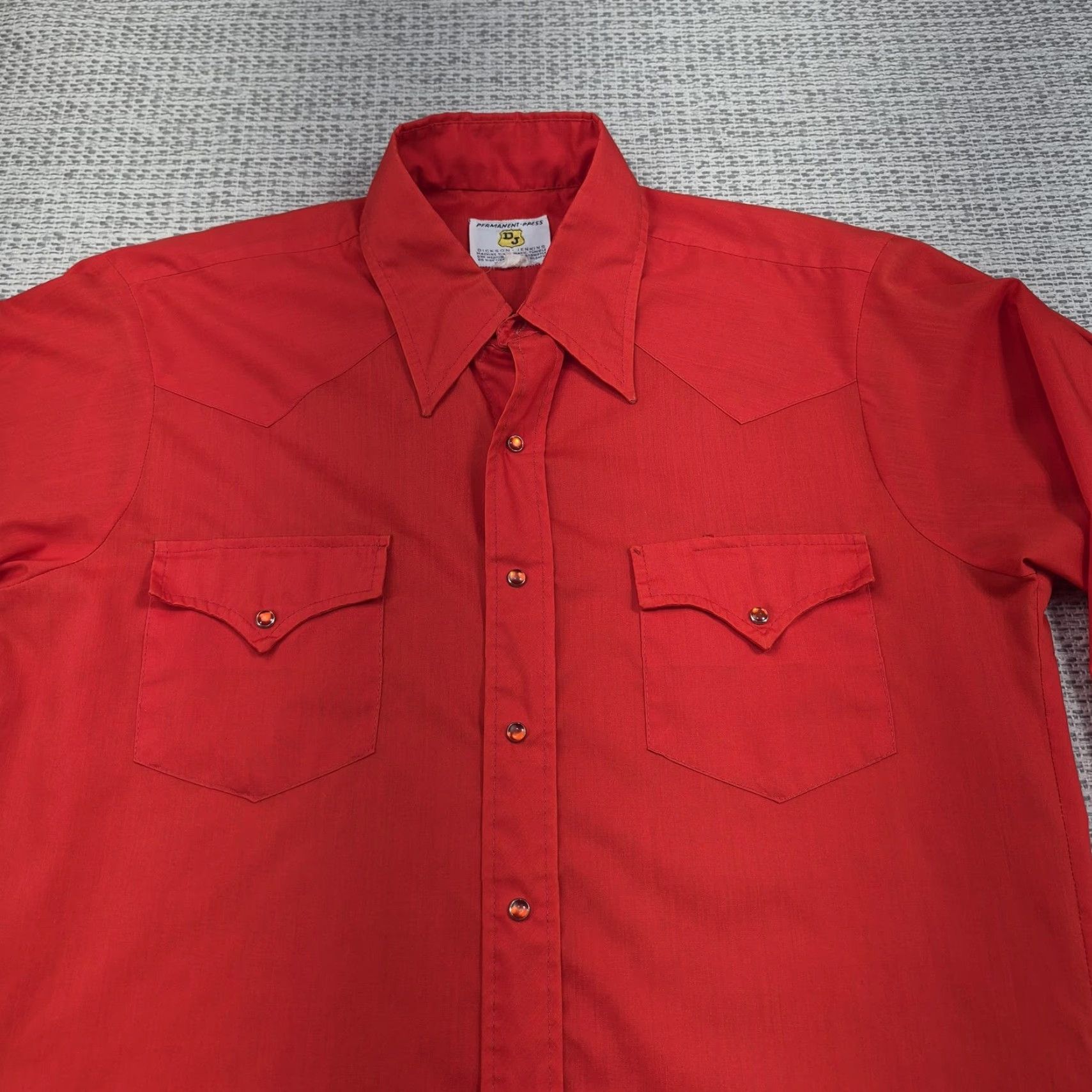 Vintage VINTAGE Dickson-Jenkins Pearl Snap Shirt Mens Large Red Western Cowboy 70s 80s Classic Retro USA Cowboy Shirt Mens Large Red Pearl Snap Western Shirt Size US L / EU 52-54 / 3 - 4 Thumbnail