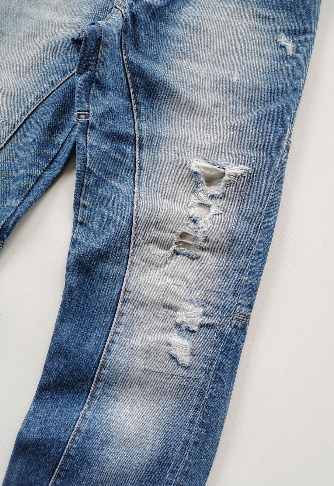Dsquared2 Dsquared2 Distressed Reworked Ankle Denim Size US 33 - 4 Thumbnail